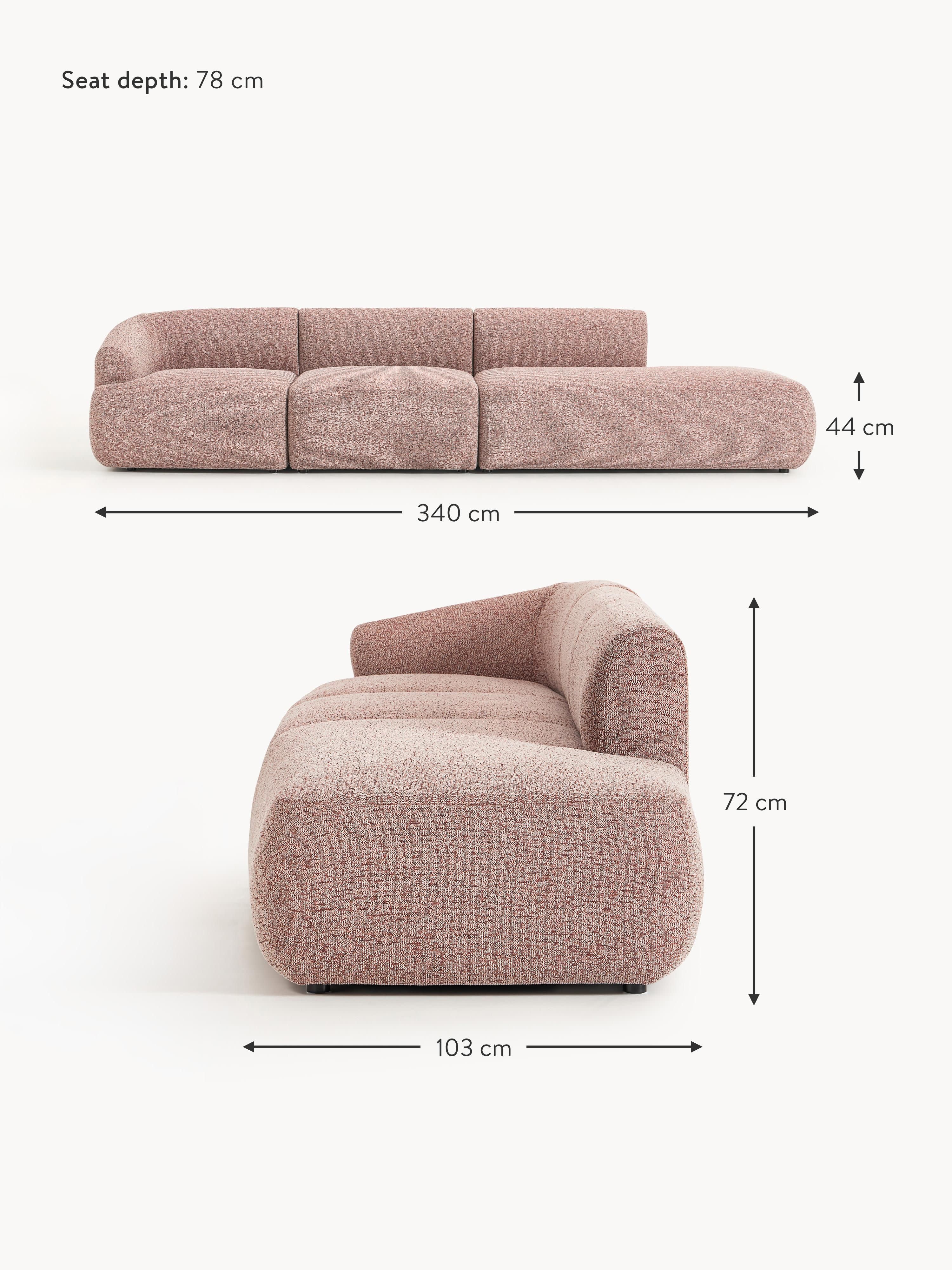 Sofia Modular Bouclé Chaise (4-seater)