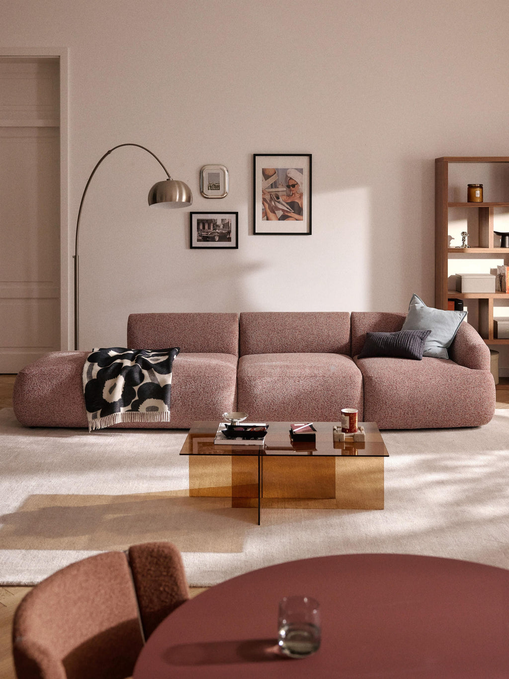 Sofia Modular Bouclé Chaise (4-seater)