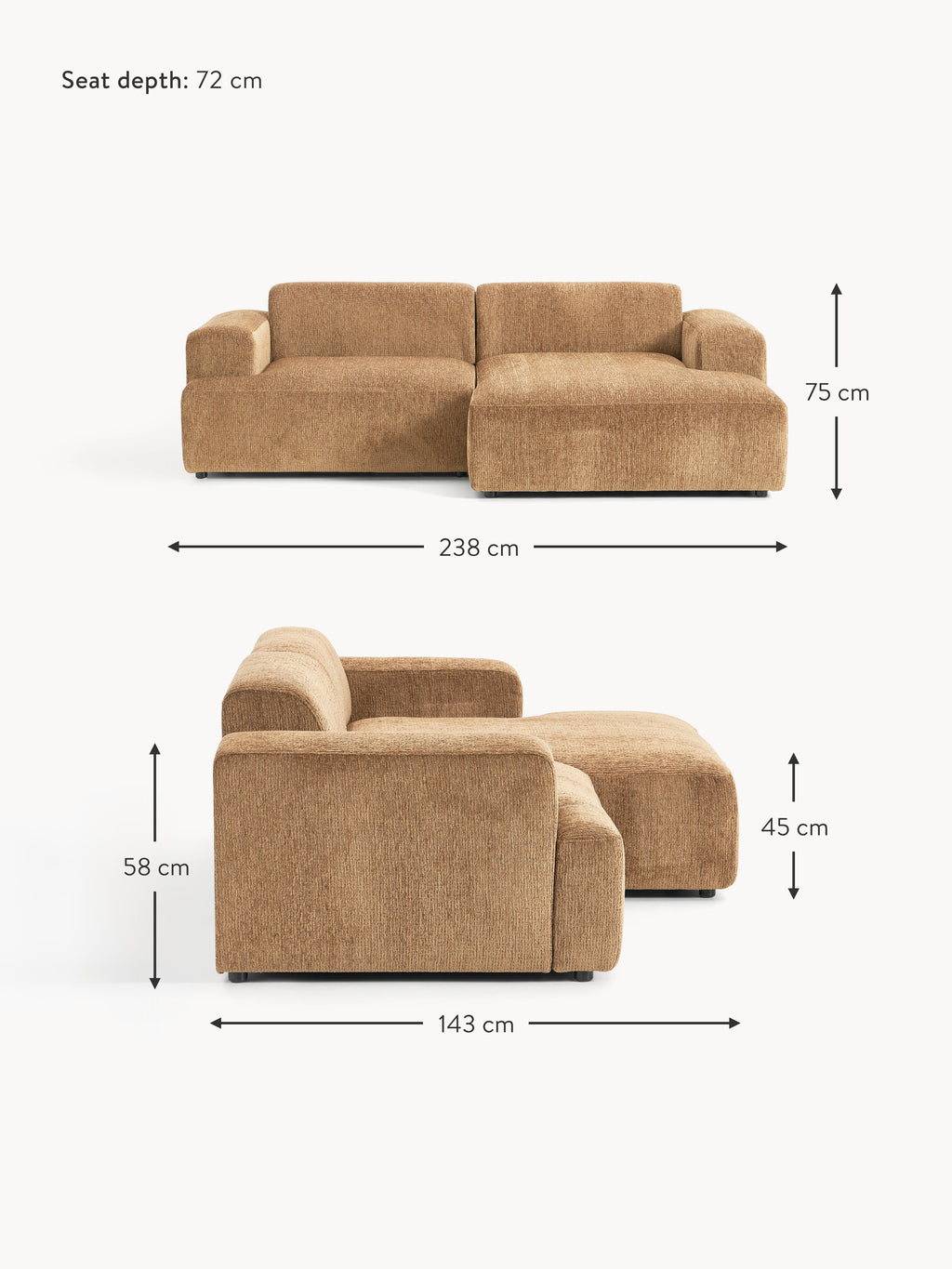 Melva Corner Sofa (3-seater)