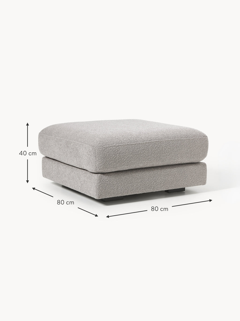 Tribeca Bouclé Ottoman