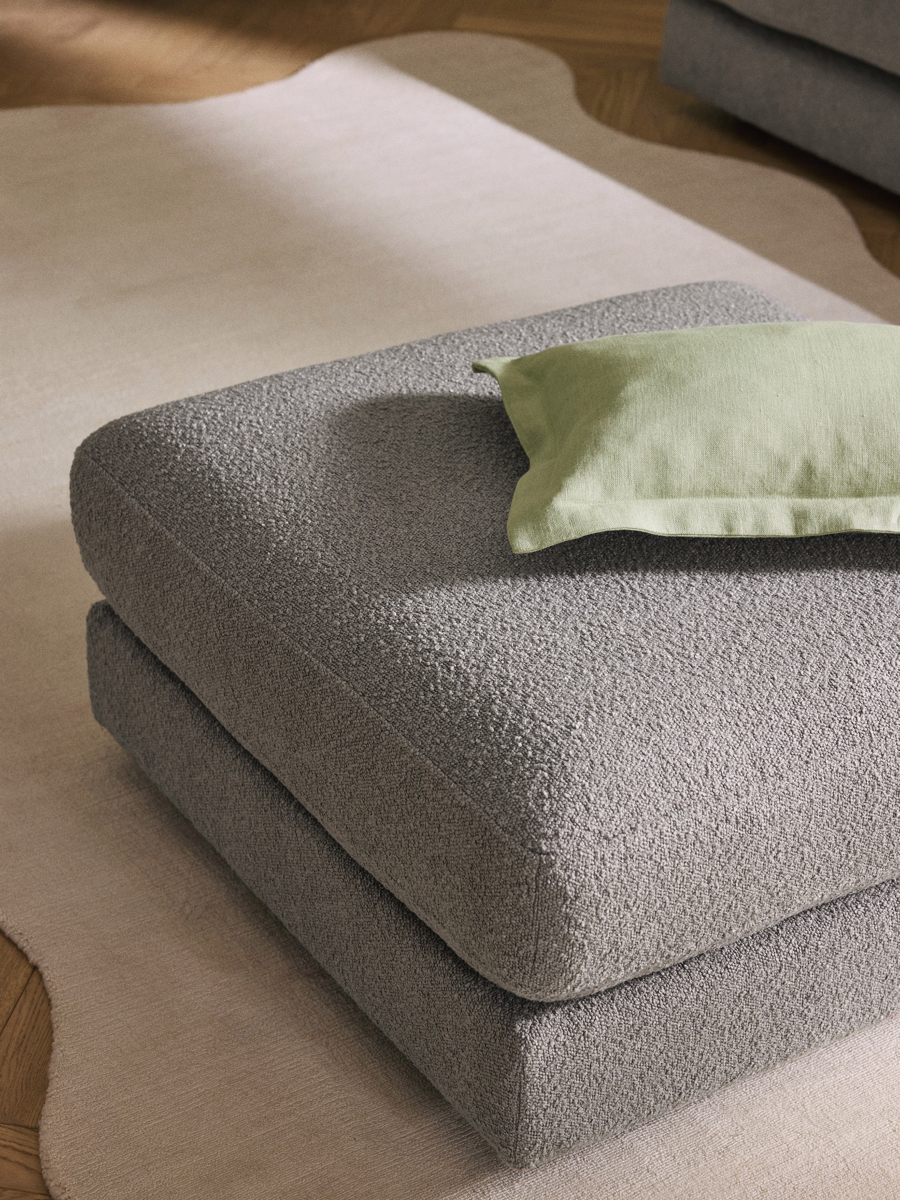 Tribeca Bouclé Ottoman