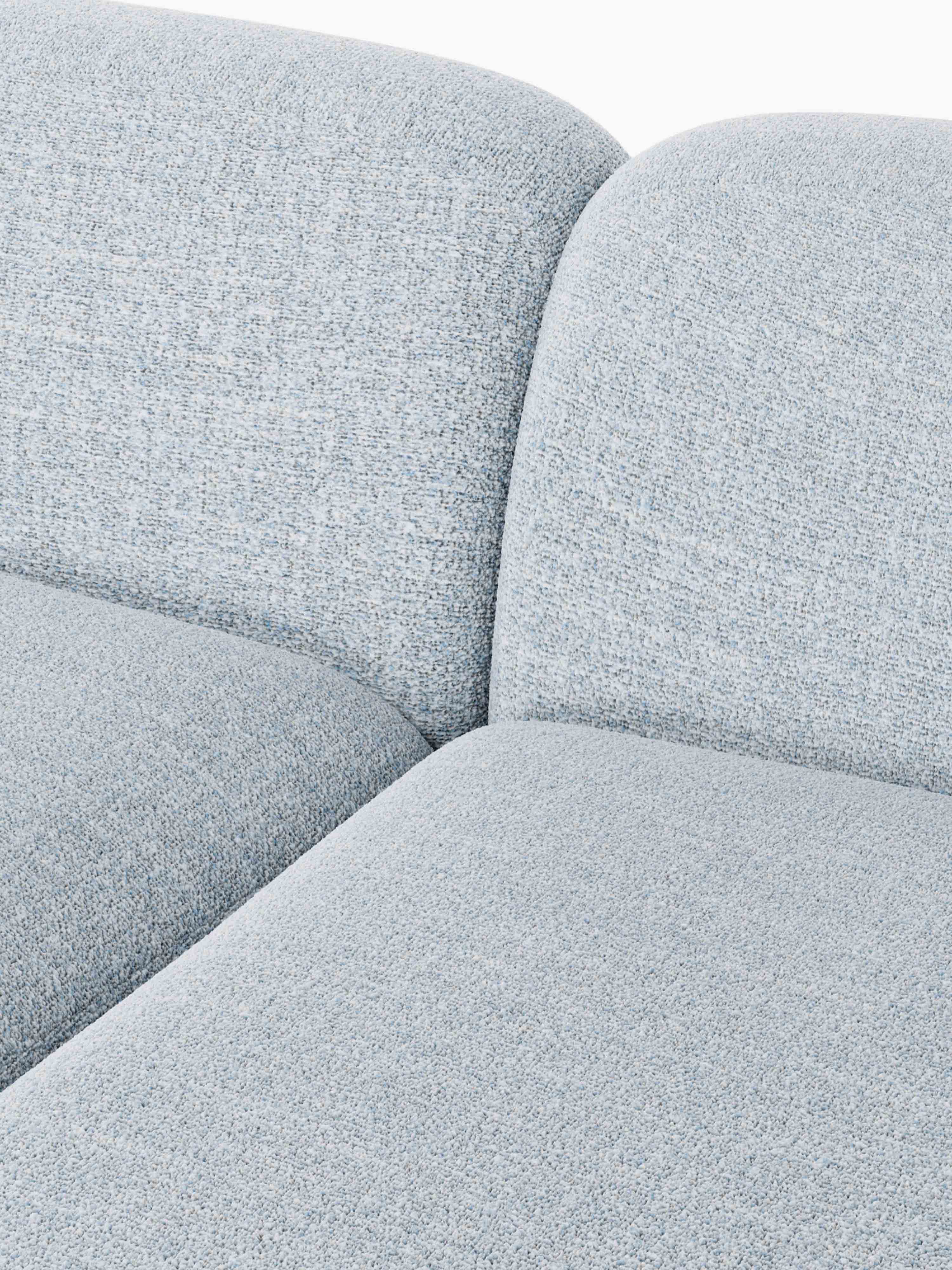 Wolke Modular Bouclé Chaise (3-seater)