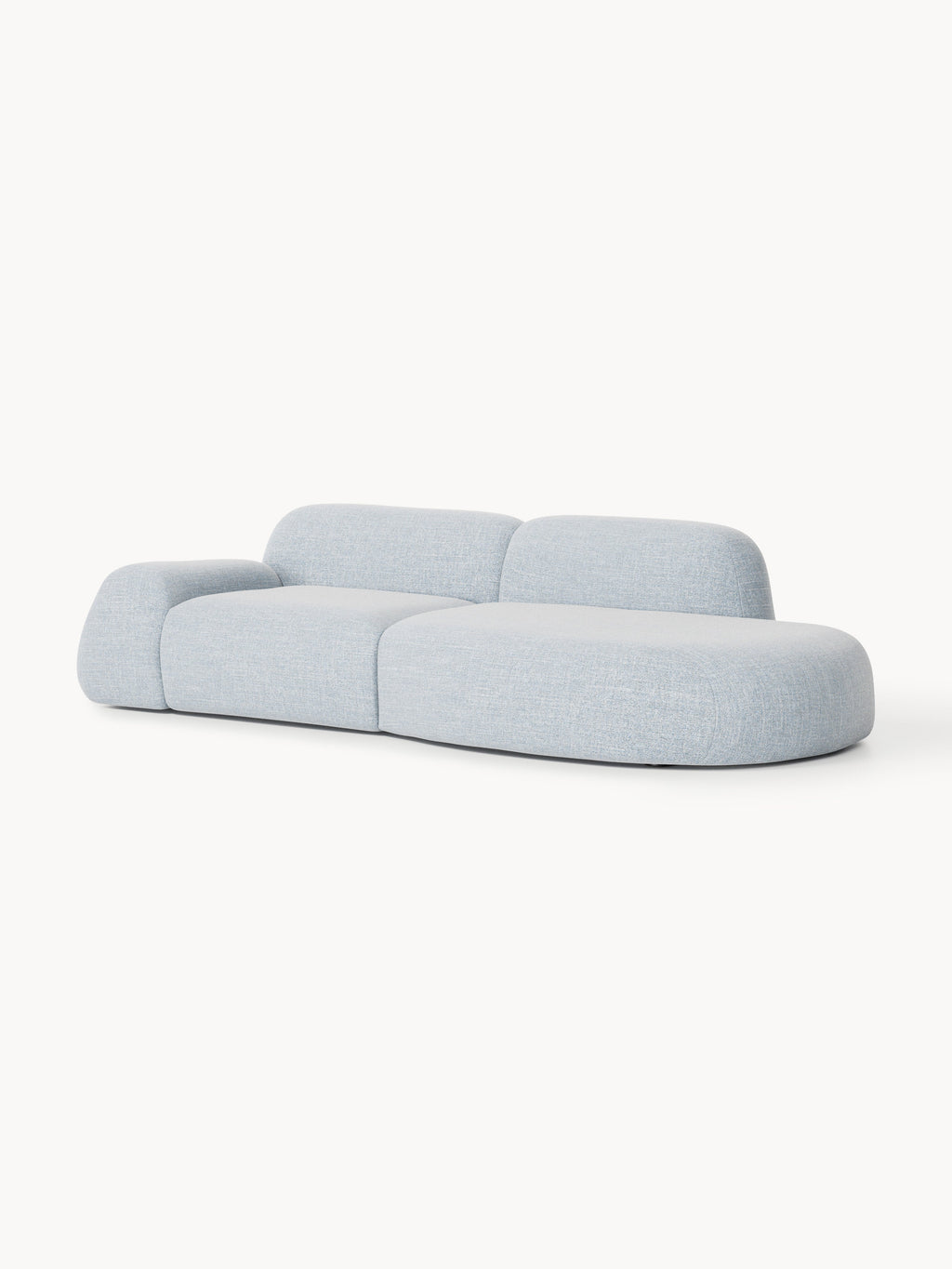 Wolke Modular Bouclé Chaise (3-seater)