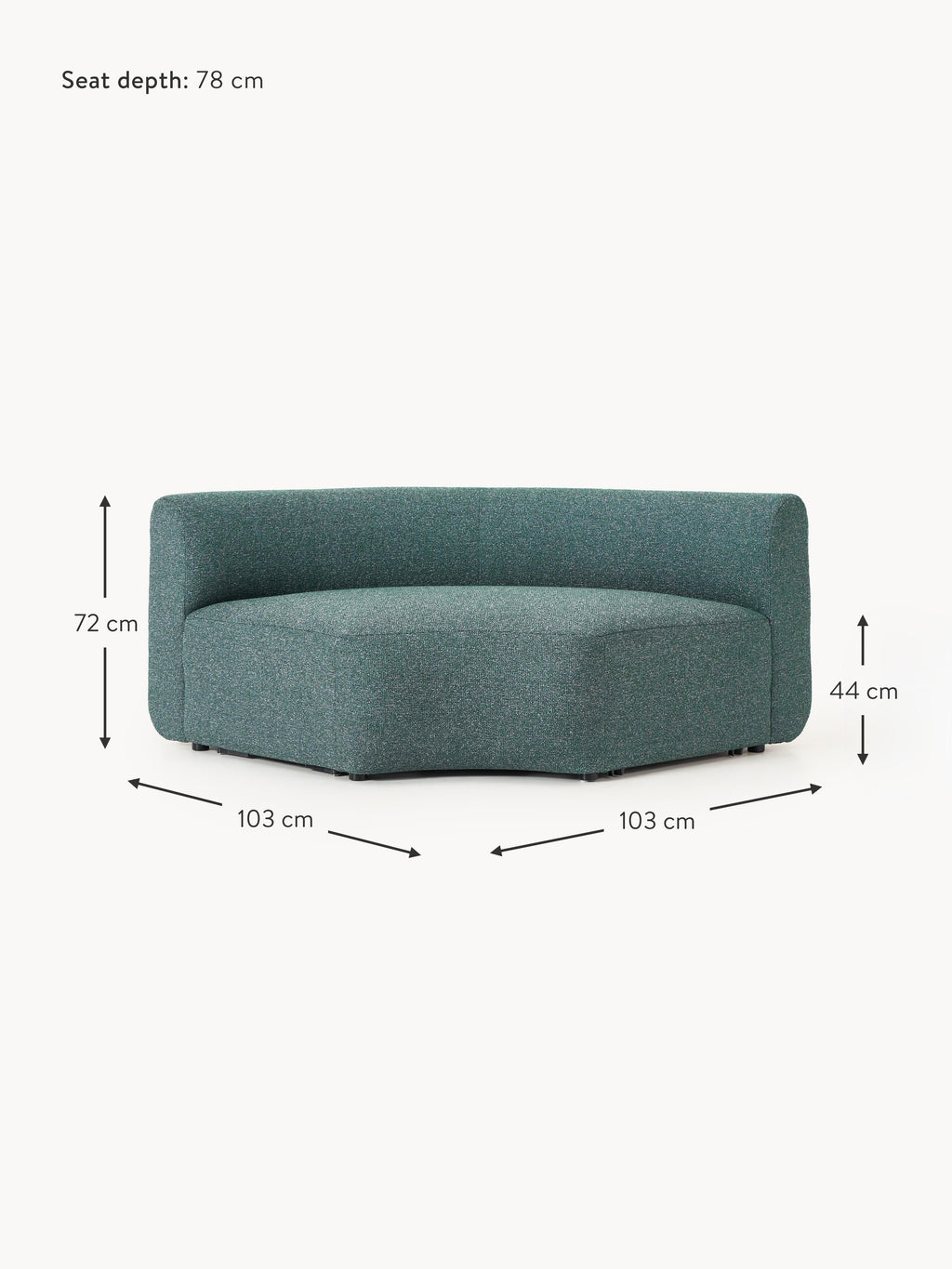 Sofia Round Bouclé Corner Module