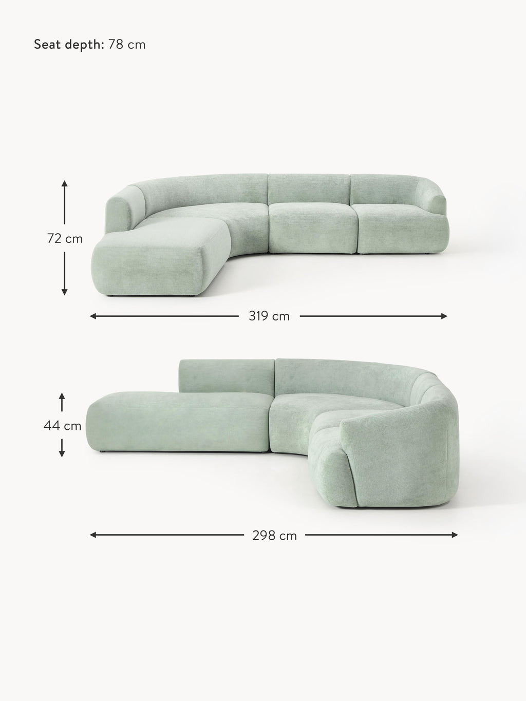 Sofia Modular Corner Sofa (4-seater)