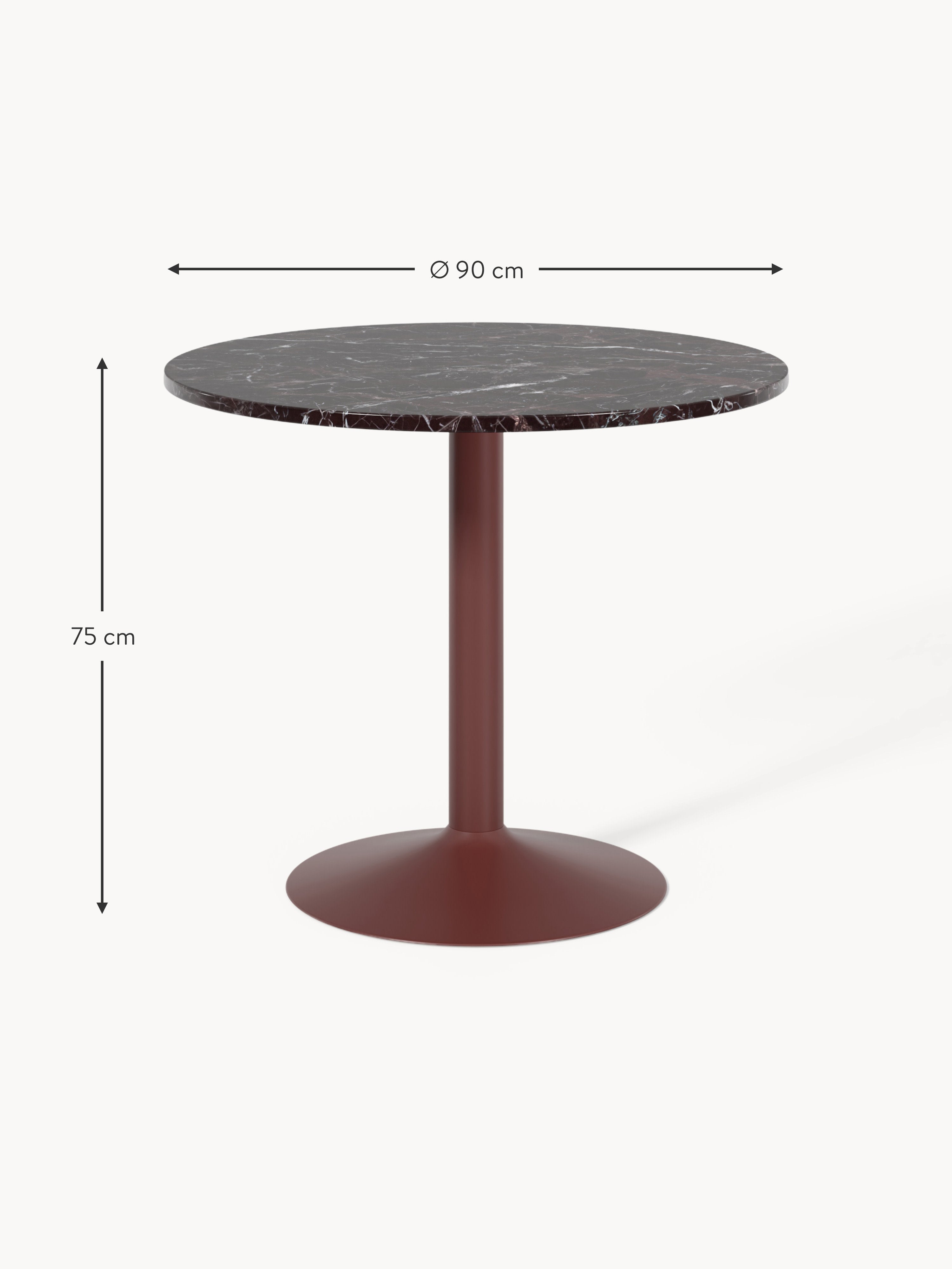 Miley Round Marble Dining Table, Ø 90 cm