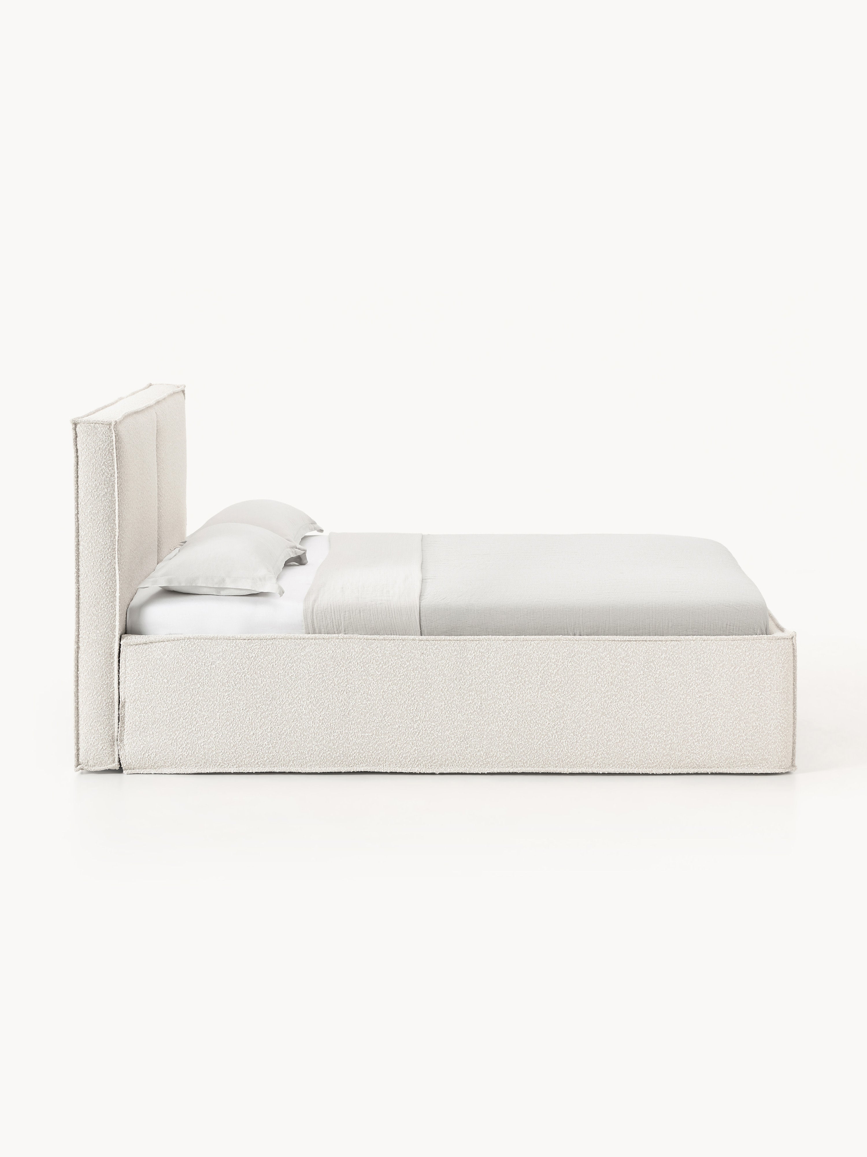 Dream Upholstered Bouclé Bed with Storage
