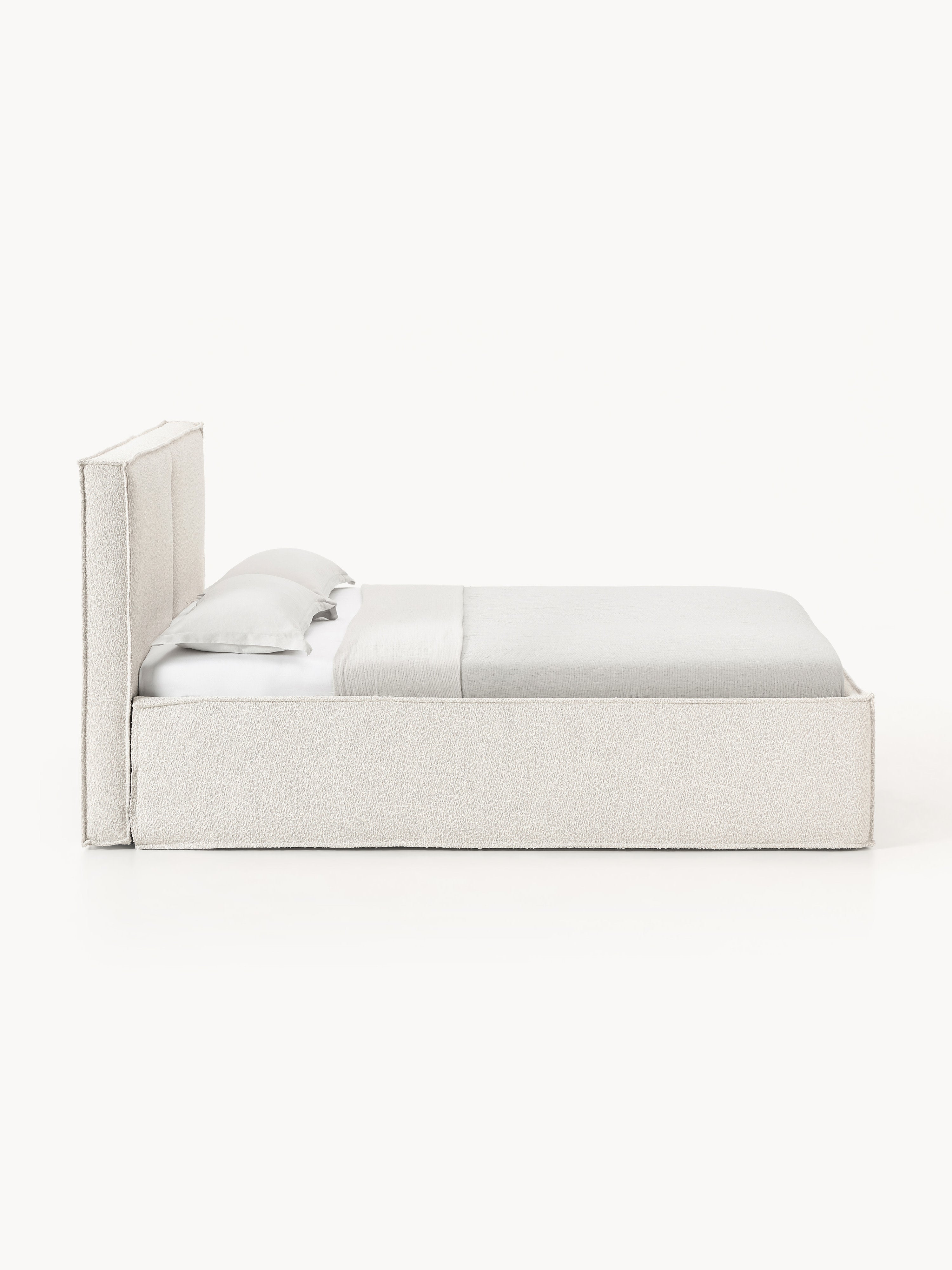 Dream Upholstered Bouclé Bed with Storage