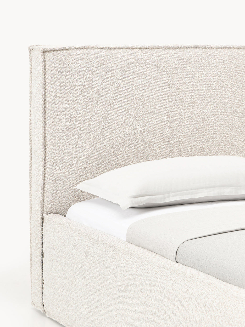 Dream Upholstered Bouclé Bed with Storage