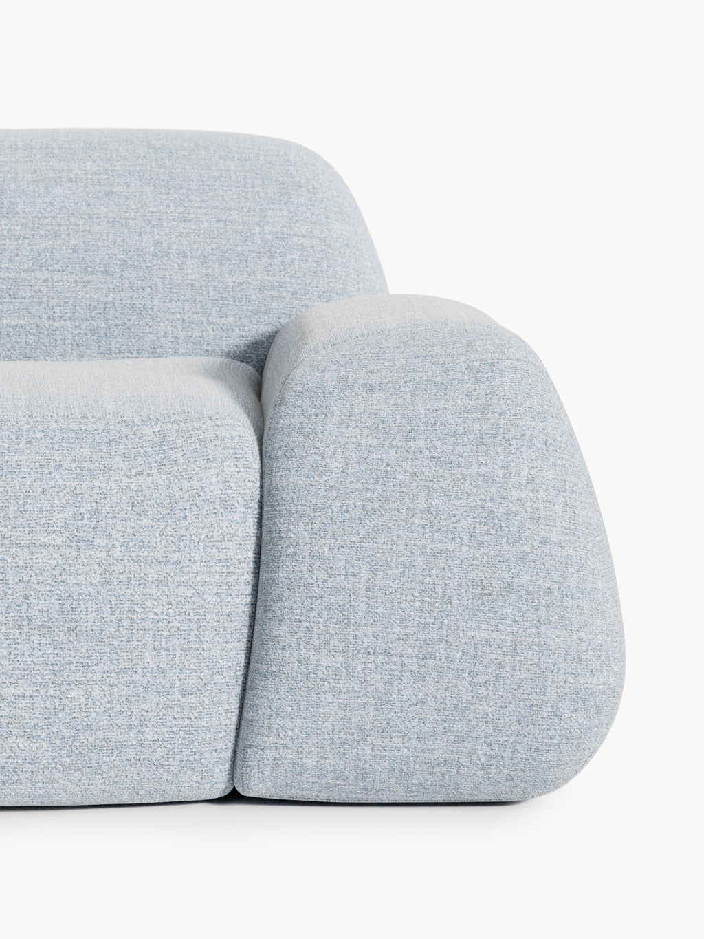 Wolke Modular Bouclé Corner Sofa (4-seater) with Chaise End