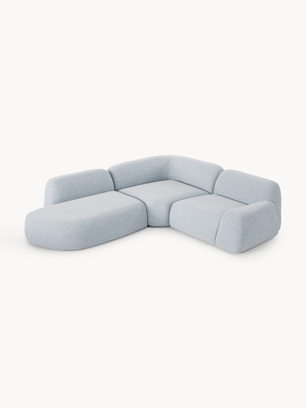 Wolke Modular Bouclé Corner Sofa (4-seater) with Chaise End