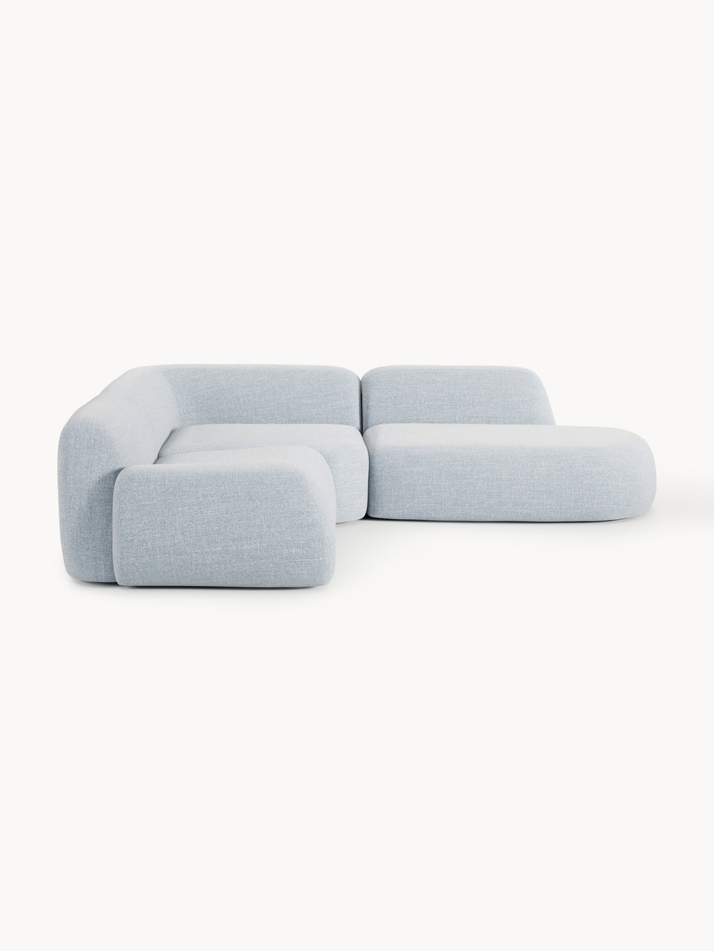 Wolke Modular Bouclé Corner Sofa (4-seater) with Chaise End