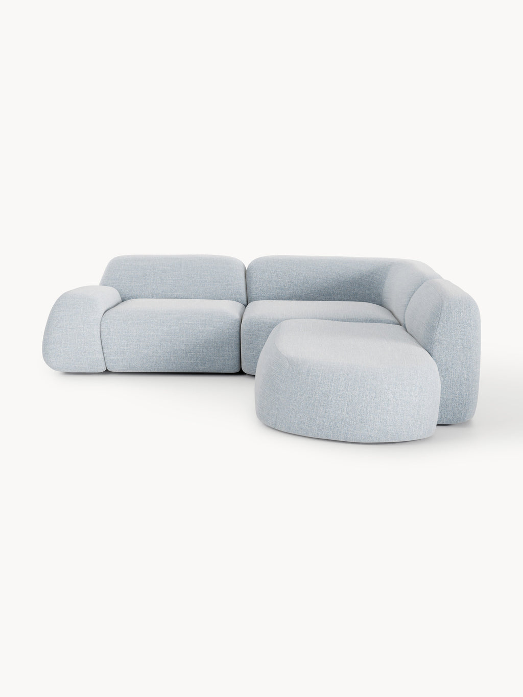 Wolke Modular Bouclé Corner Sofa (4-seater) with Chaise End