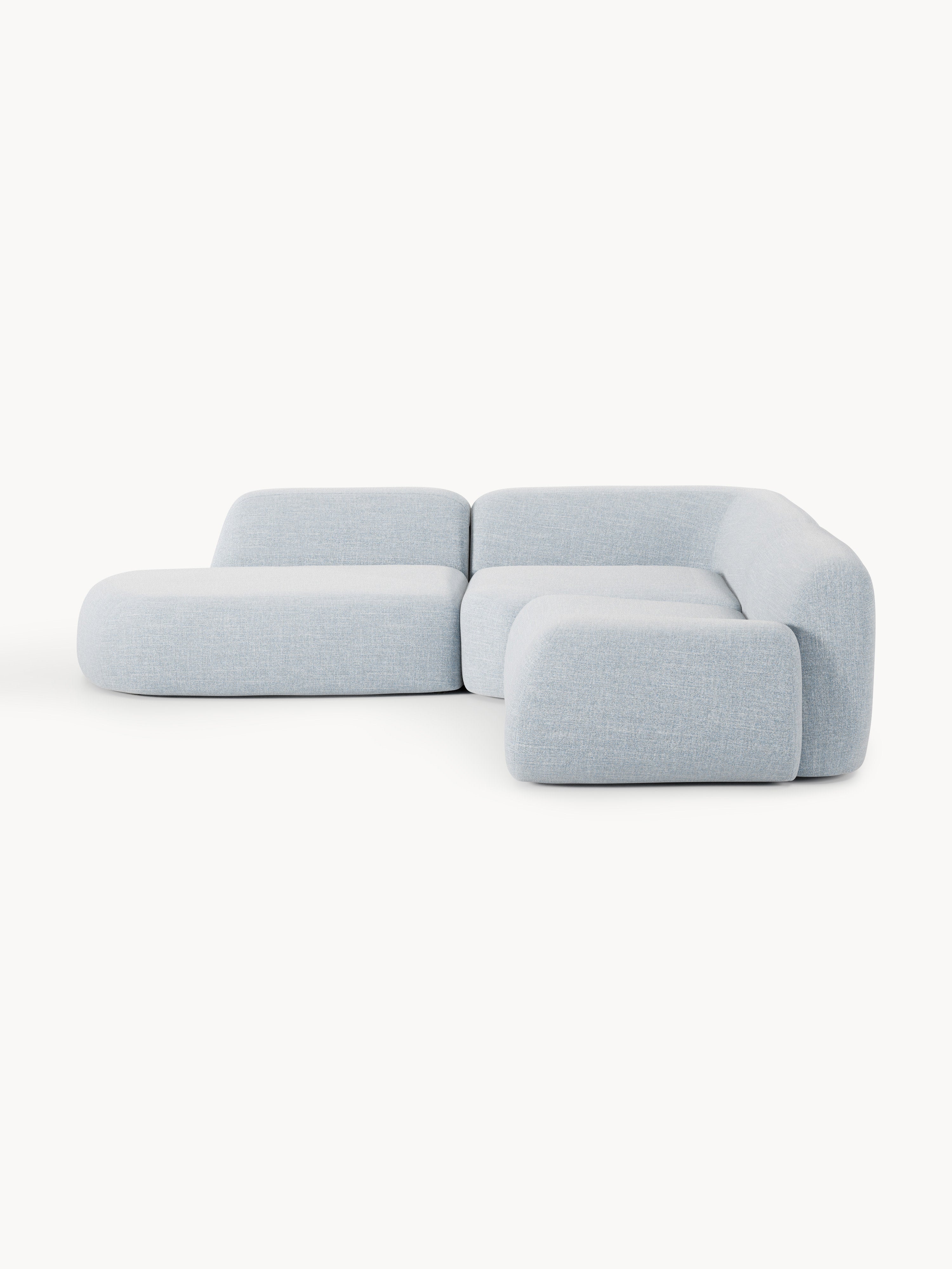 Wolke Modular Bouclé Corner Sofa (4-seater) with Chaise End