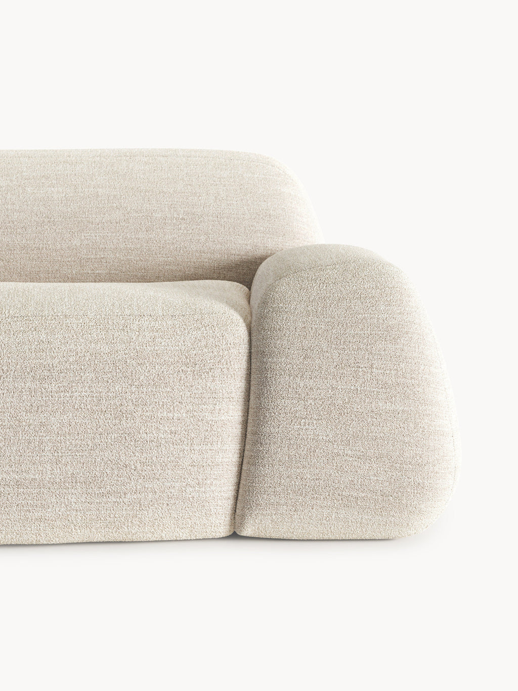 Wolke Bouclé Sofa (2-seater) with Chaise End
