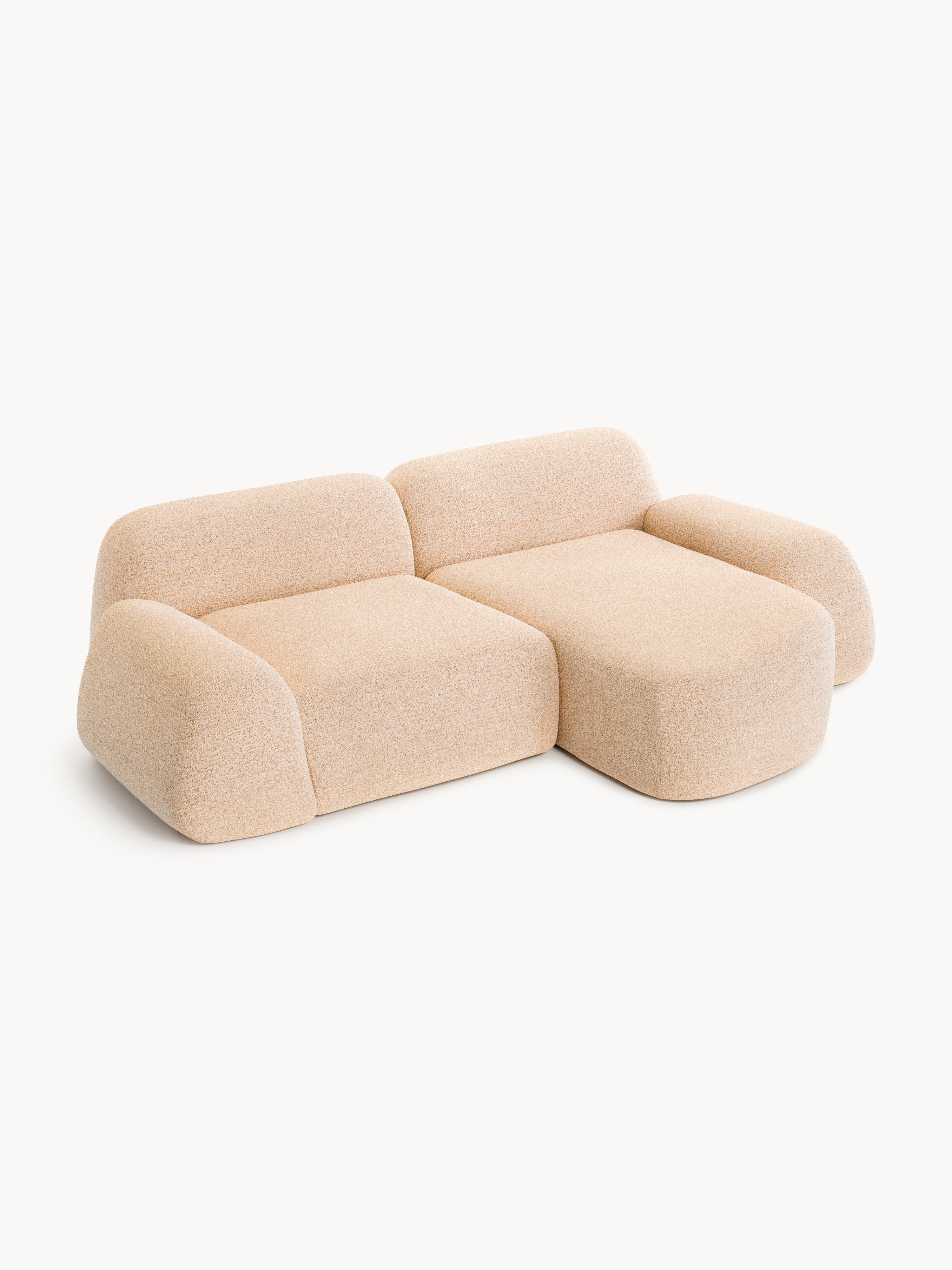 Wolke Modular Bouclé Corner Sofa (3-seater)