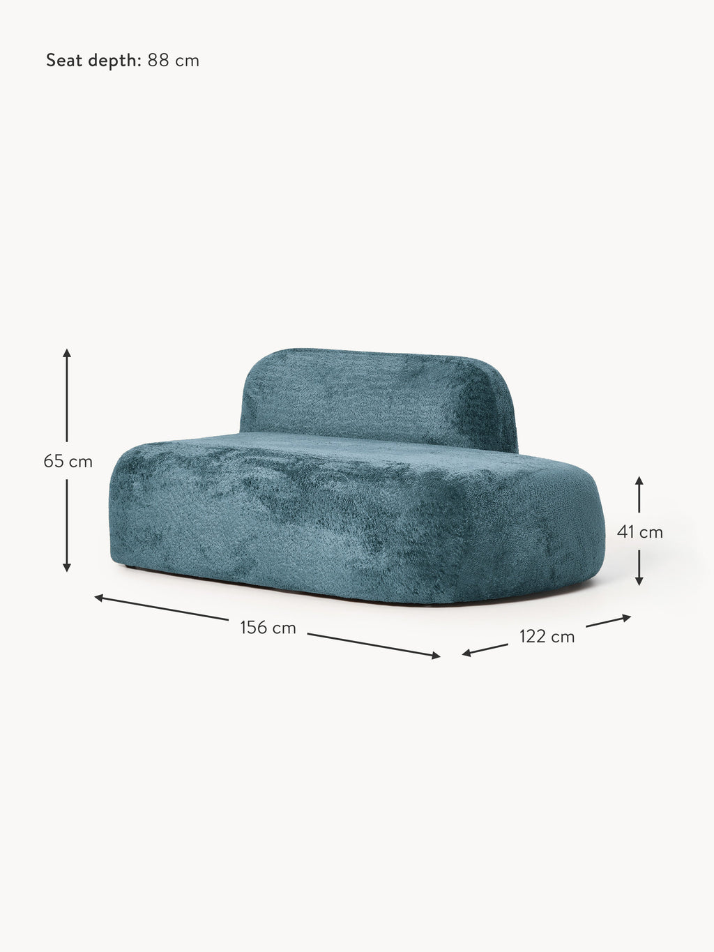 Wolke Teddy Bouclé Chaise Module