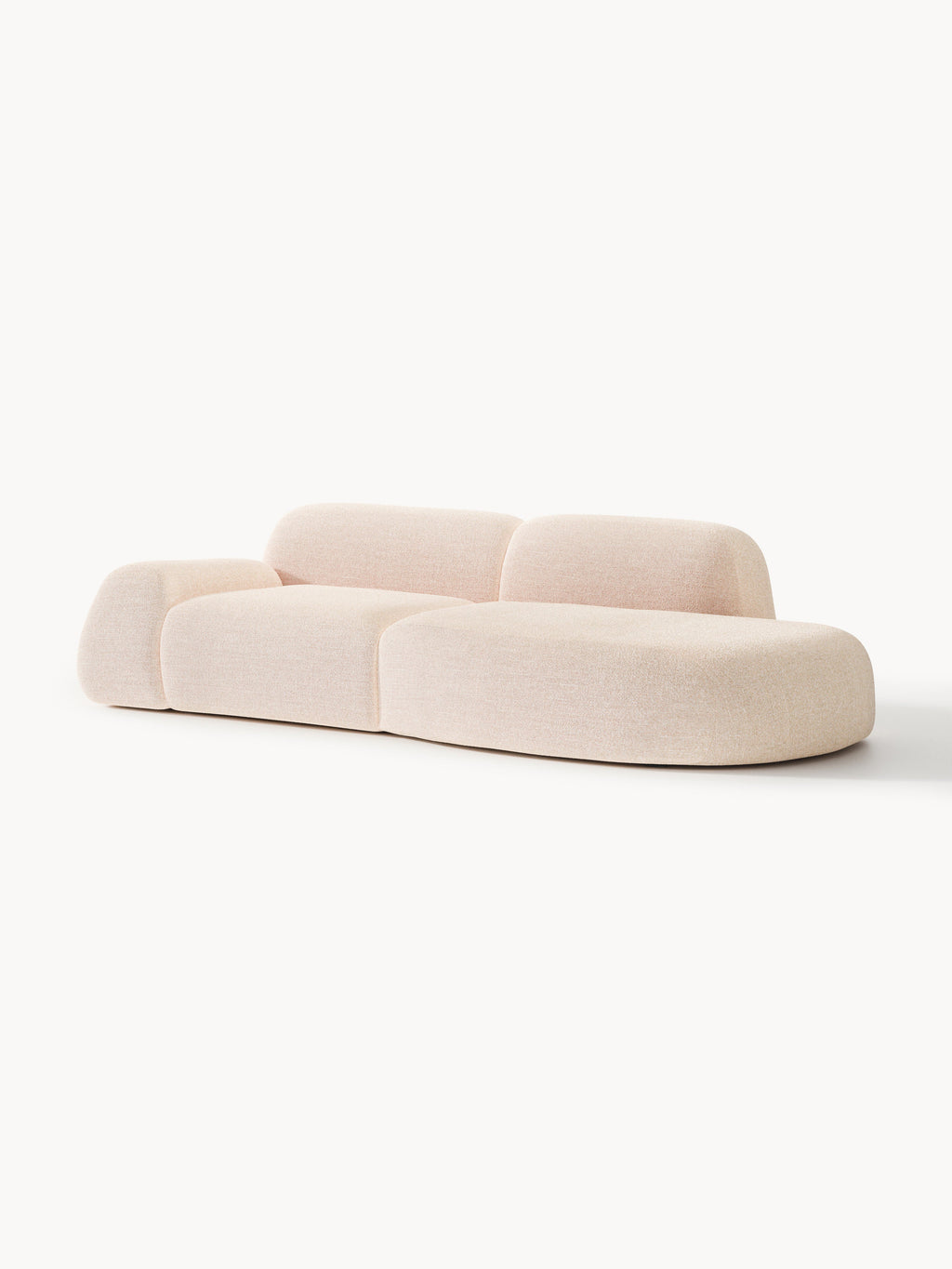 Wolke Modular Bouclé Chaise (3-seater)