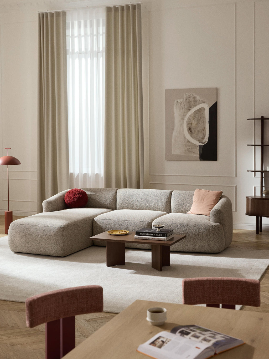 Sofia Bouclé Corner Chaise Module