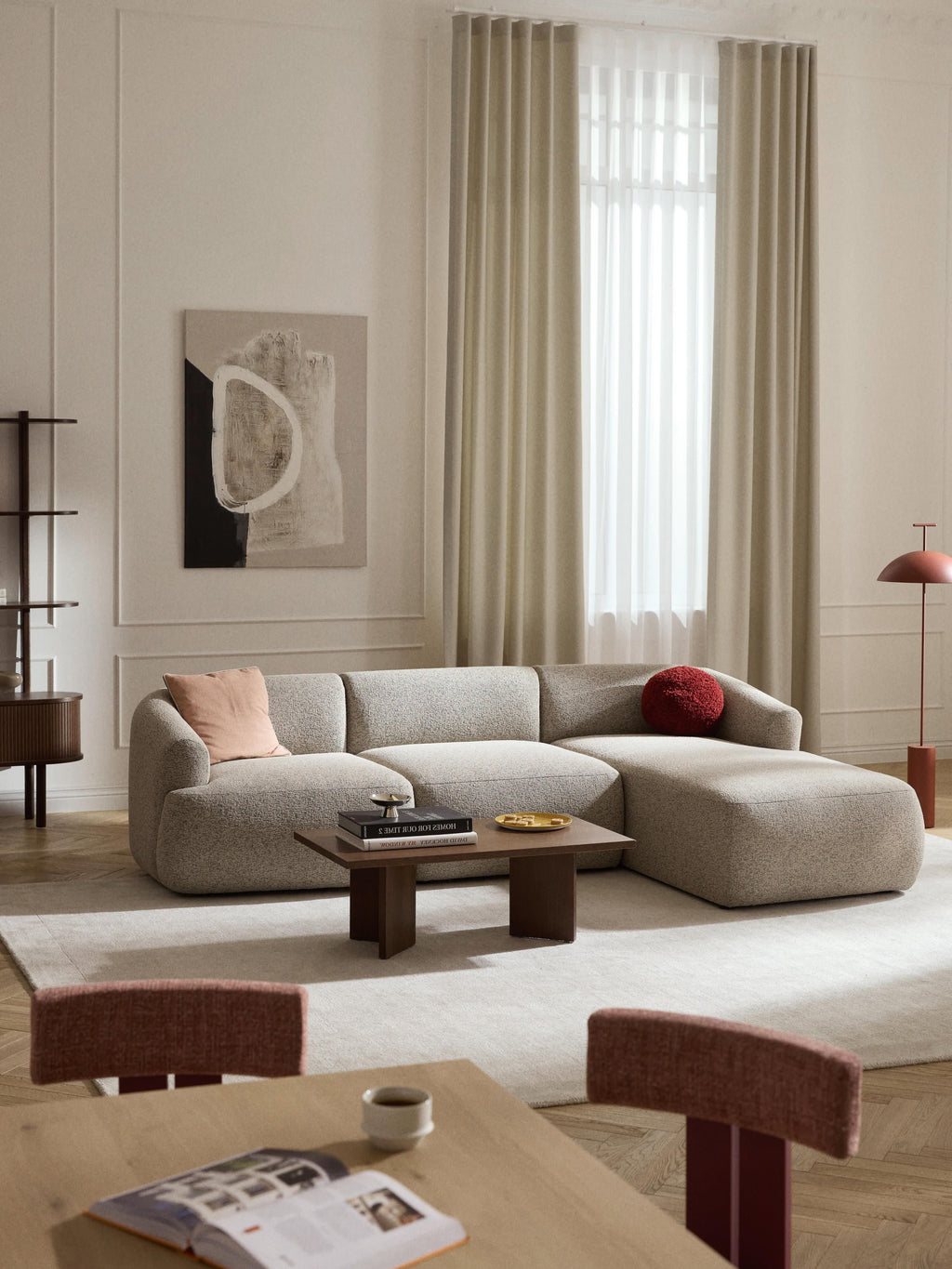 Sofia Bouclé Corner Chaise Module