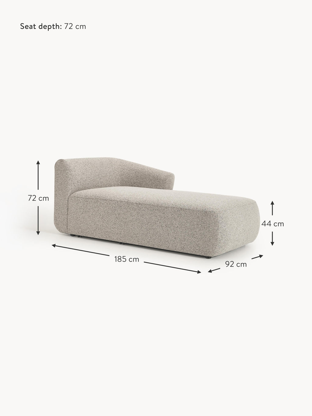 Sofia Bouclé Corner Chaise Module