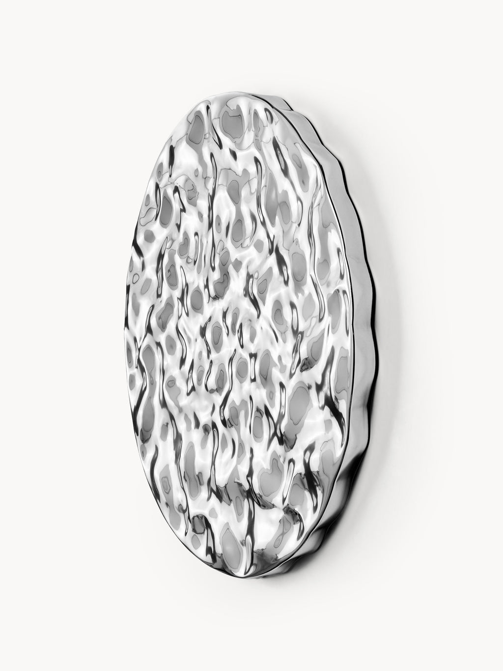 Splash Wall Object with Hammered Surface, Ø 120 cm