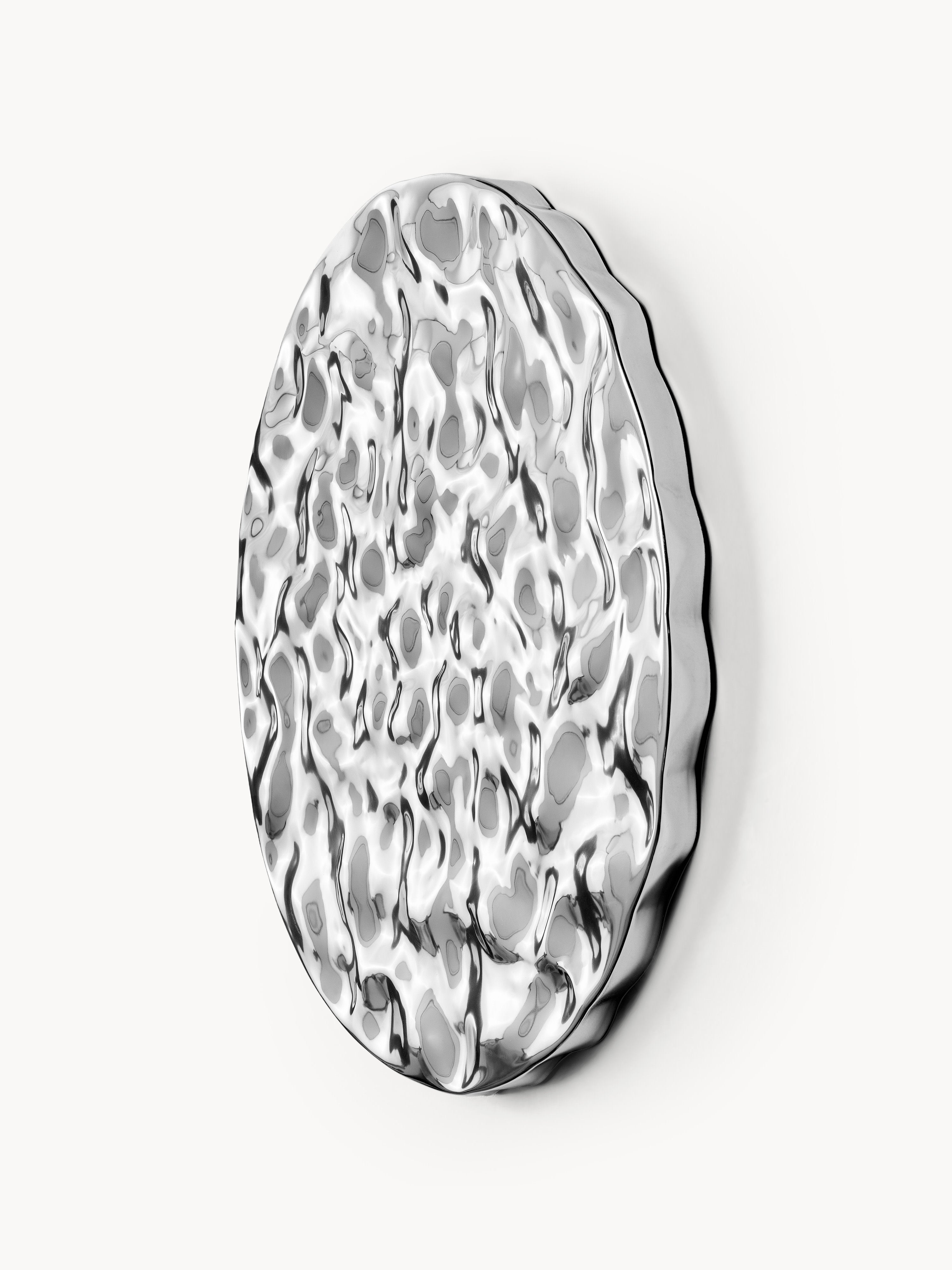 Splash Wall Object with Hammered Surface, Ø 120 cm