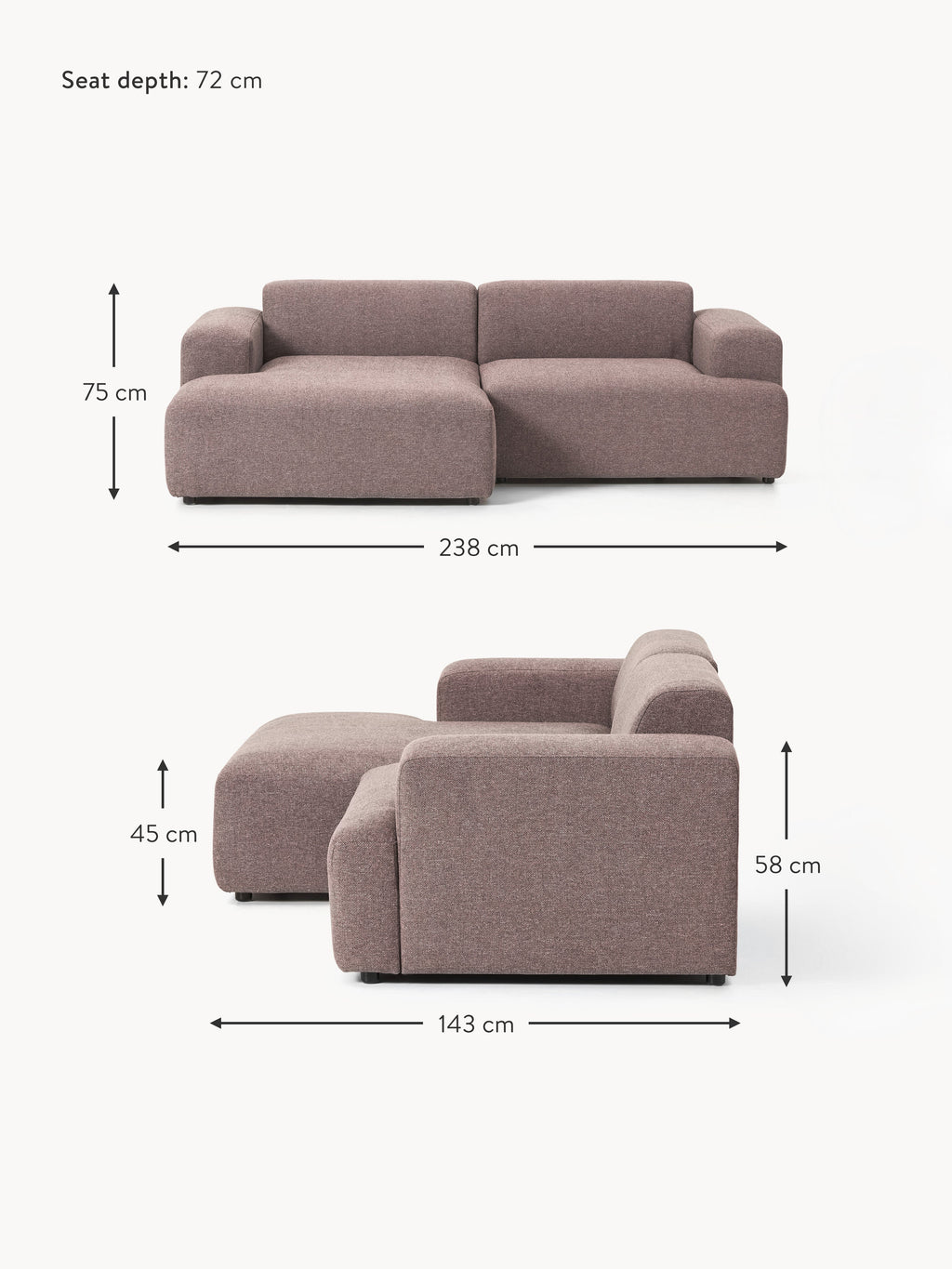 Melva Corner Sofa (3-seater)