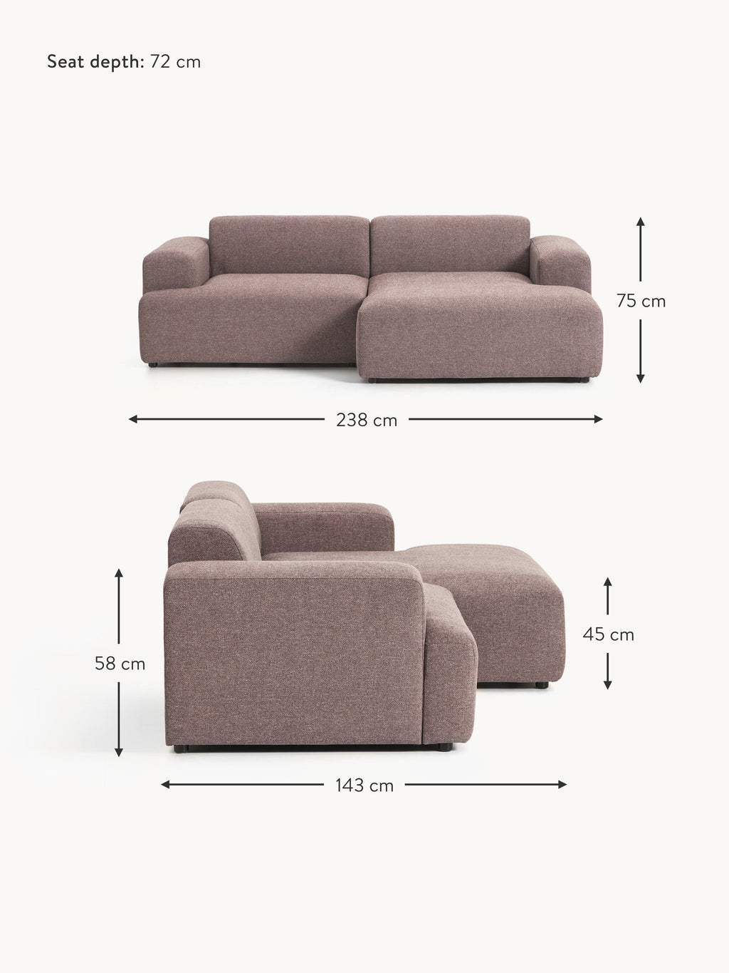 Melva Corner Sofa (3-seater)
