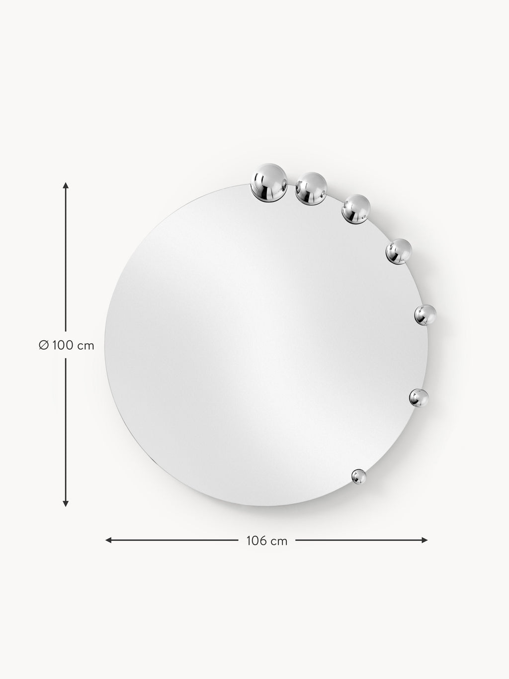 Polaris Round Wall Mirror