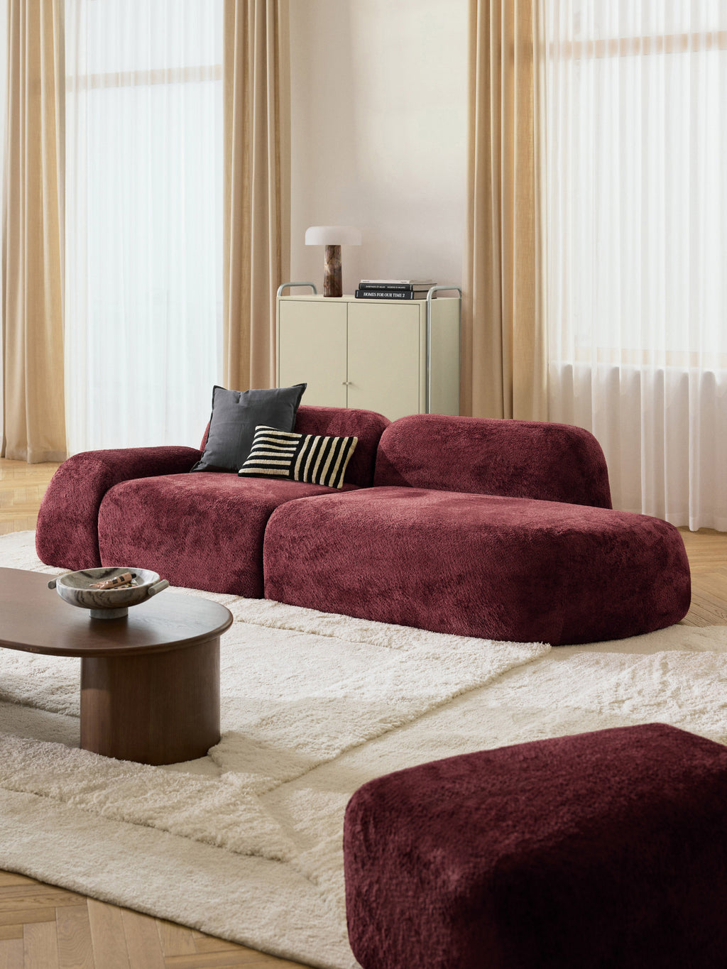 Wolke Modular Teddy Bouclé Chaise (3-seater)