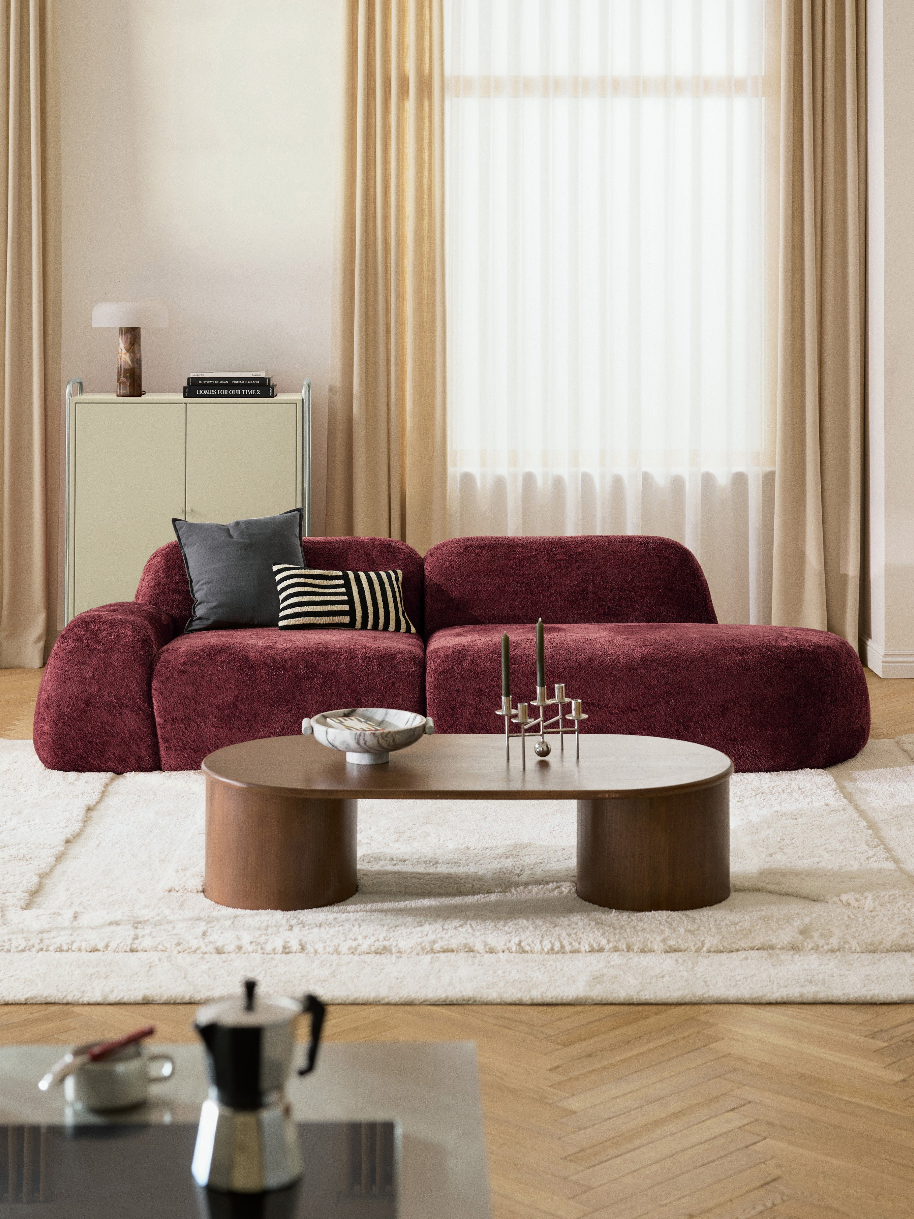 Wolke Modular Teddy Bouclé Chaise (3-seater)