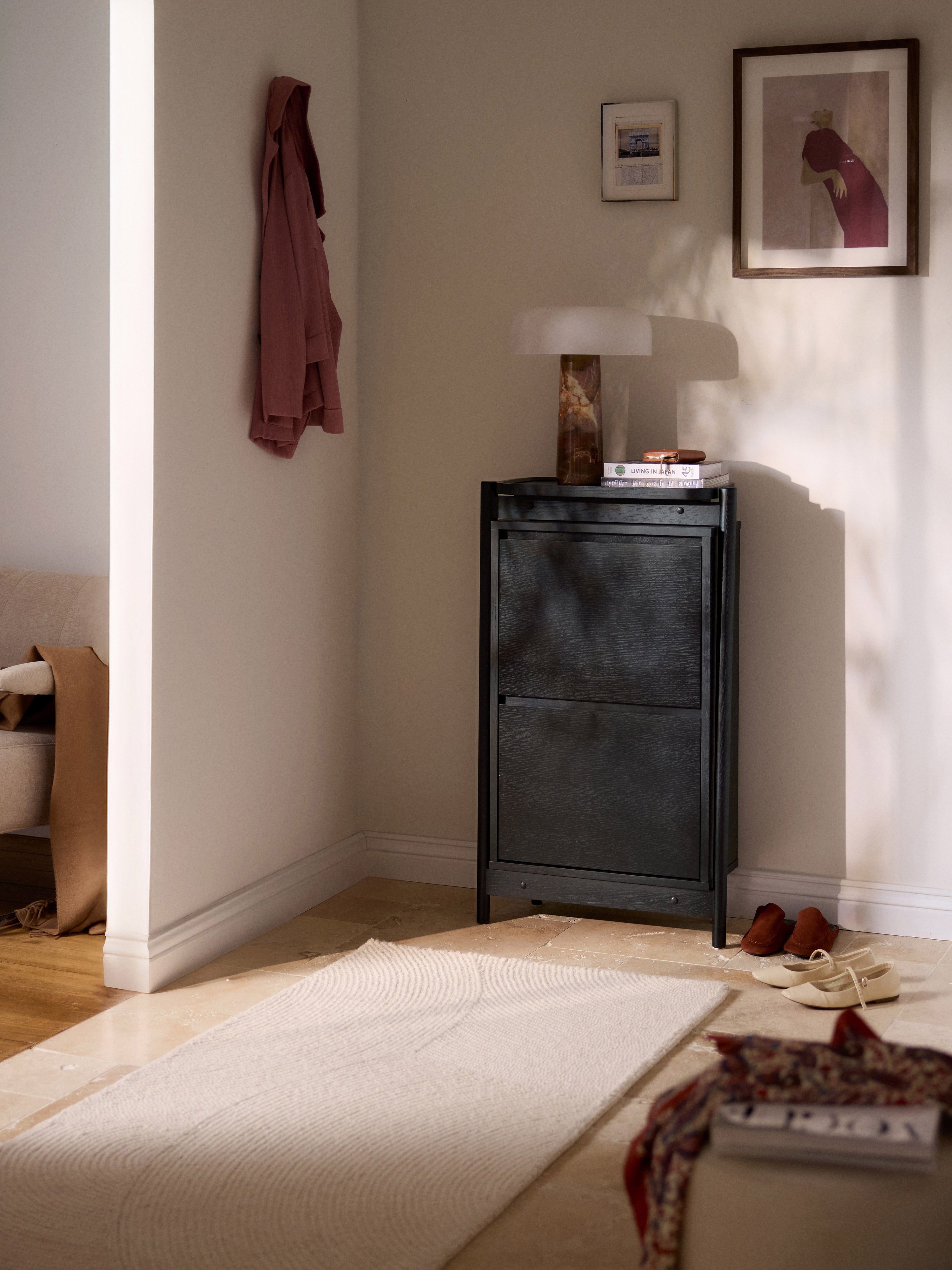 Libby Fold Out Wooden Shoe Cabinet