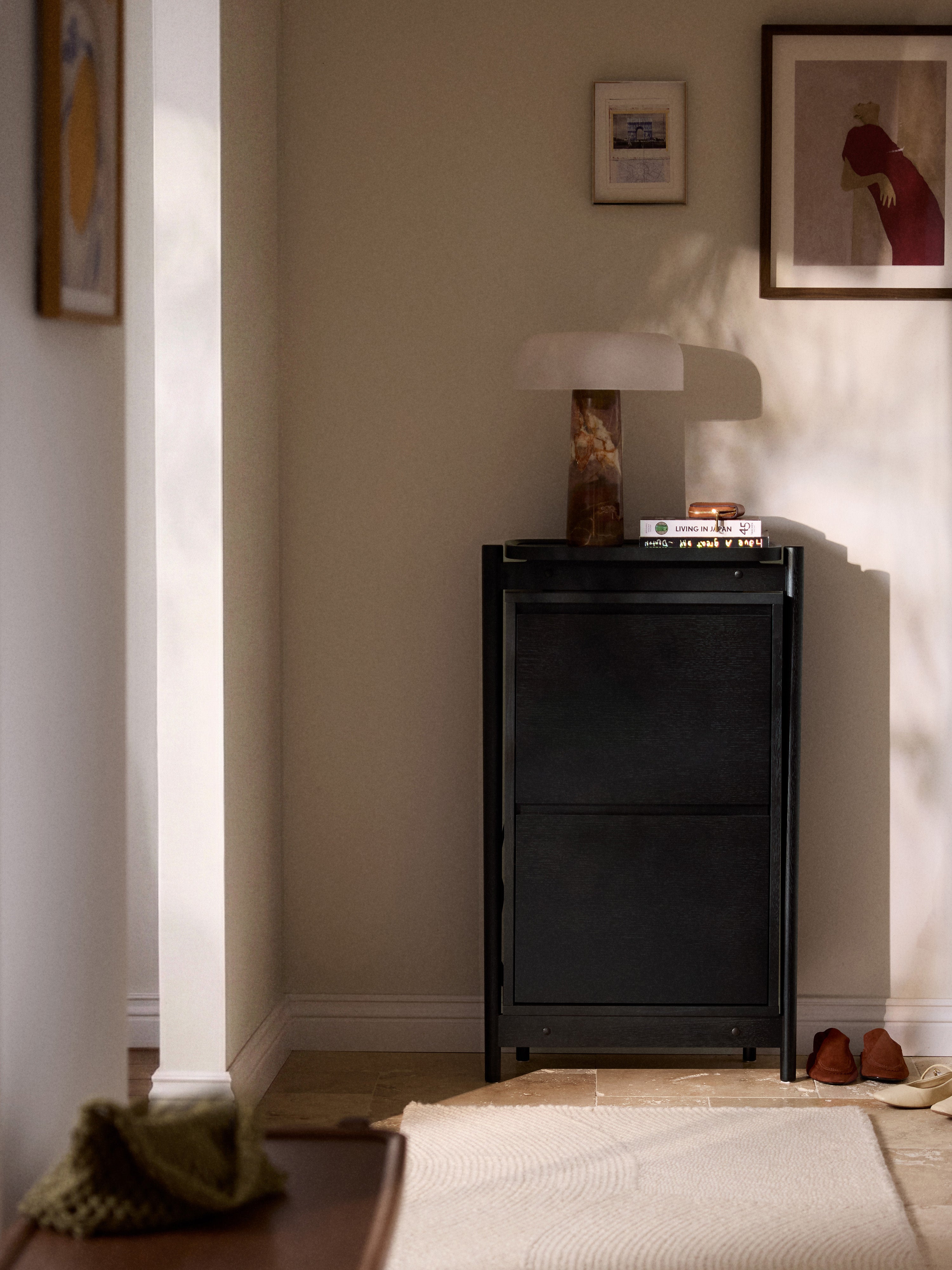 Libby Fold Out Wooden Shoe Cabinet