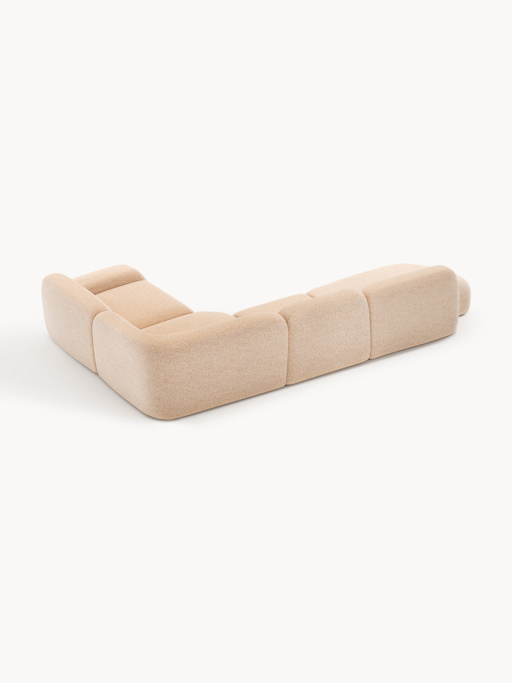Wolke XL Modular Bouclé Corner Sofa with Chaise End