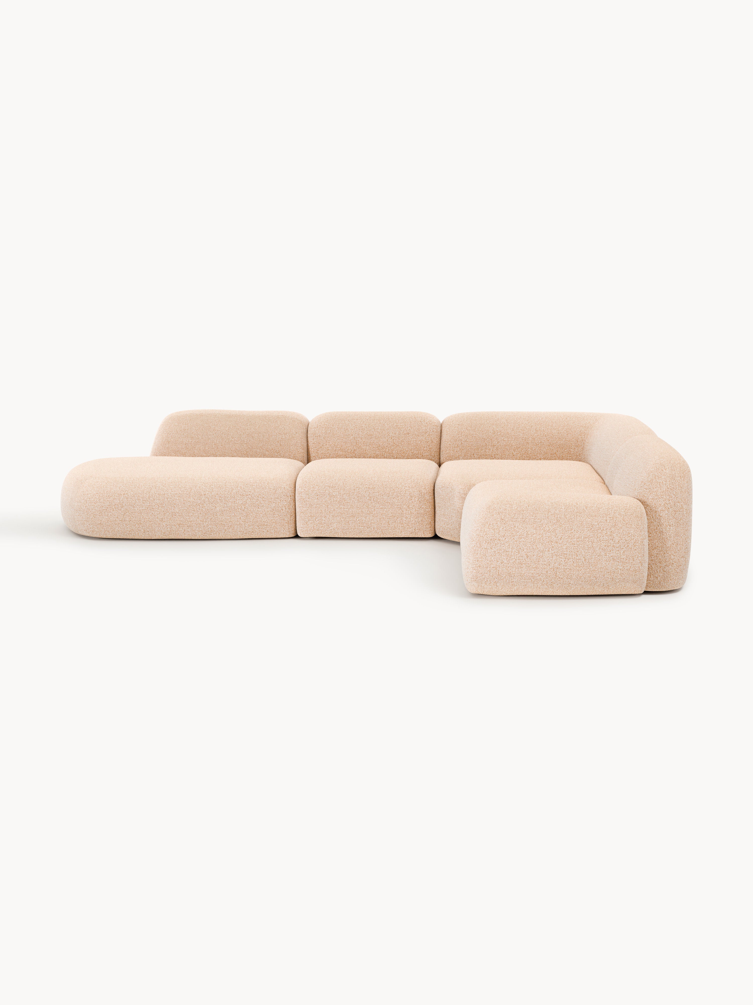 Wolke XL Modular Bouclé Corner Sofa with Chaise End
