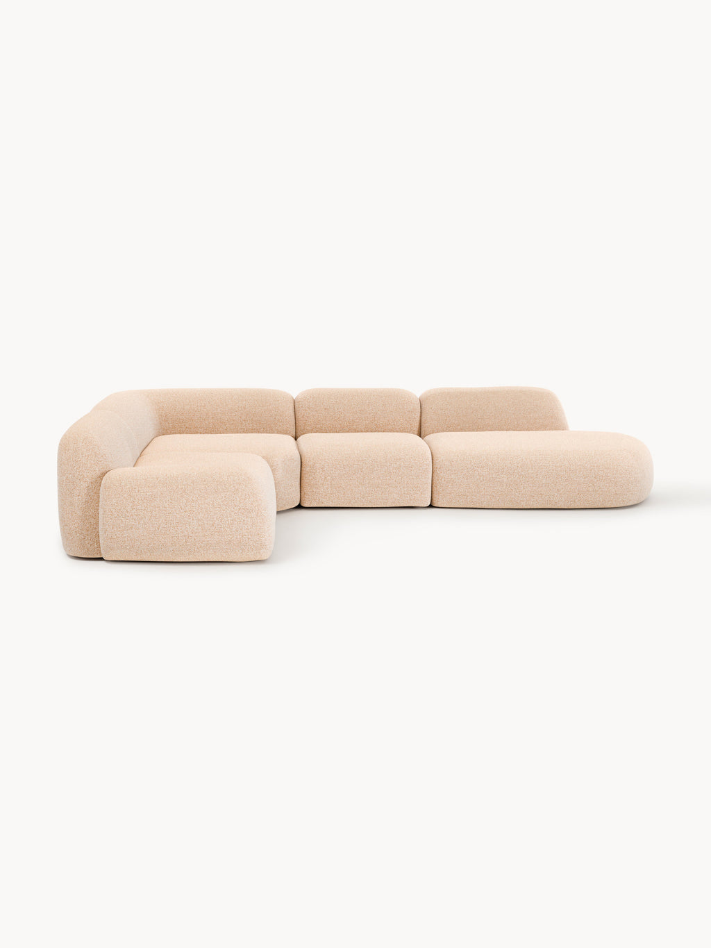 Wolke XL Modular Bouclé Corner Sofa with Chaise End