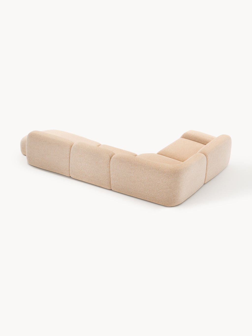 Wolke XL Modular Bouclé Corner Sofa with Chaise End