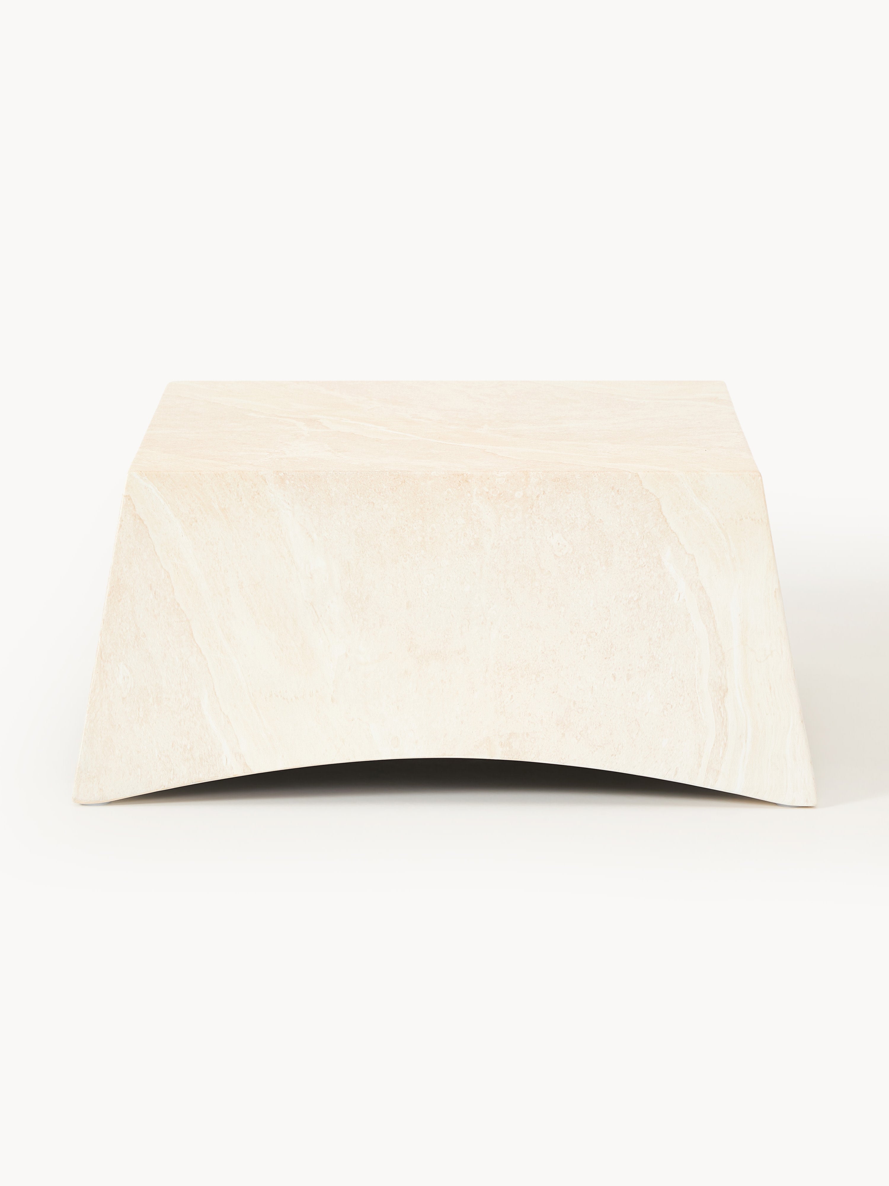 Mohi In- & Outdoor Coffee Table with Travertine Effect , W 80 cm