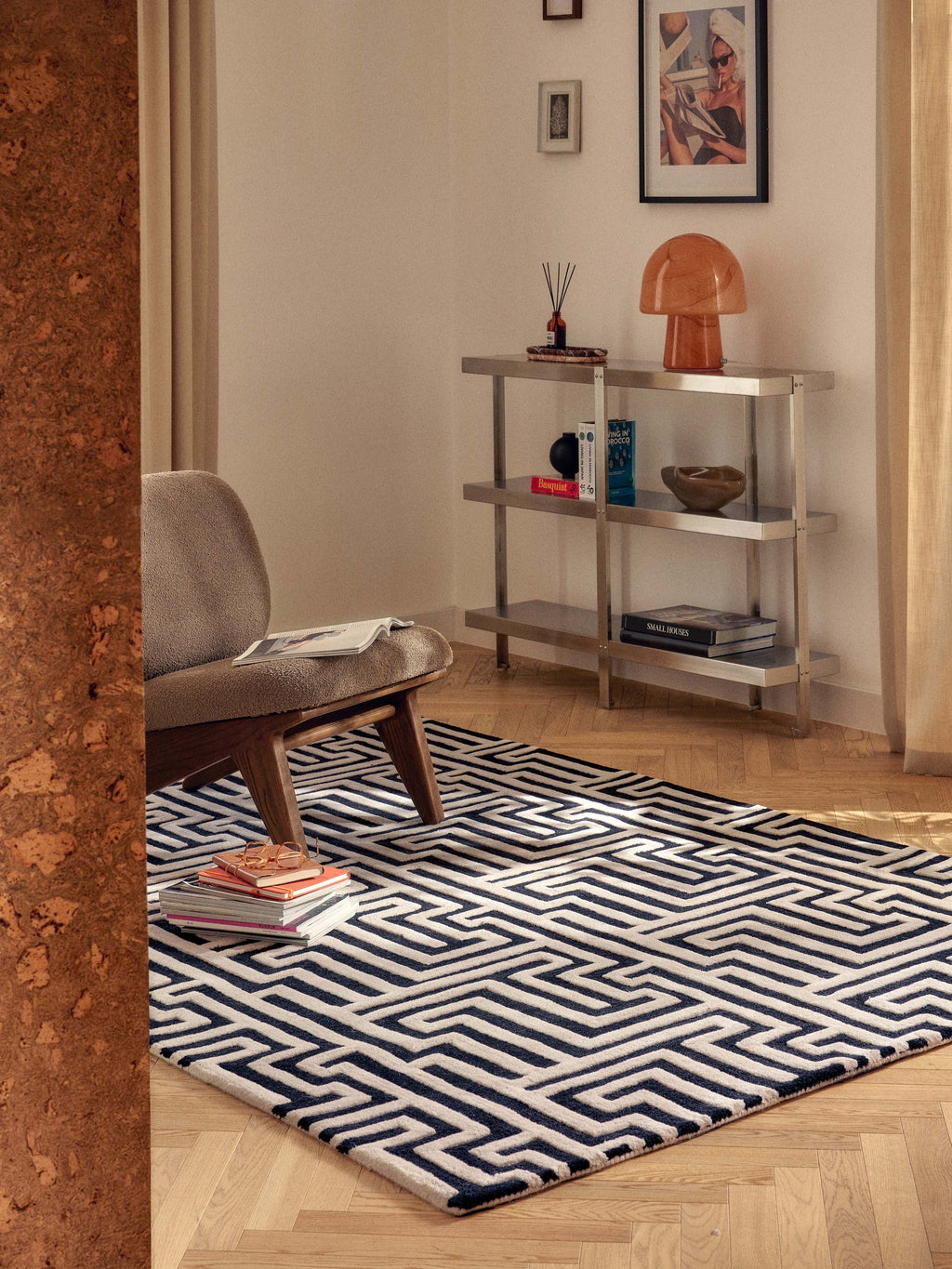 Monty High-Low Wool Rug, Hand-Tufted
