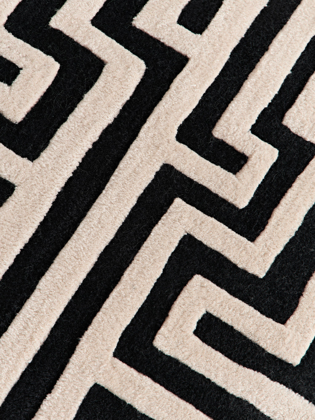 Monty High-Low Wool Rug, Hand-Tufted