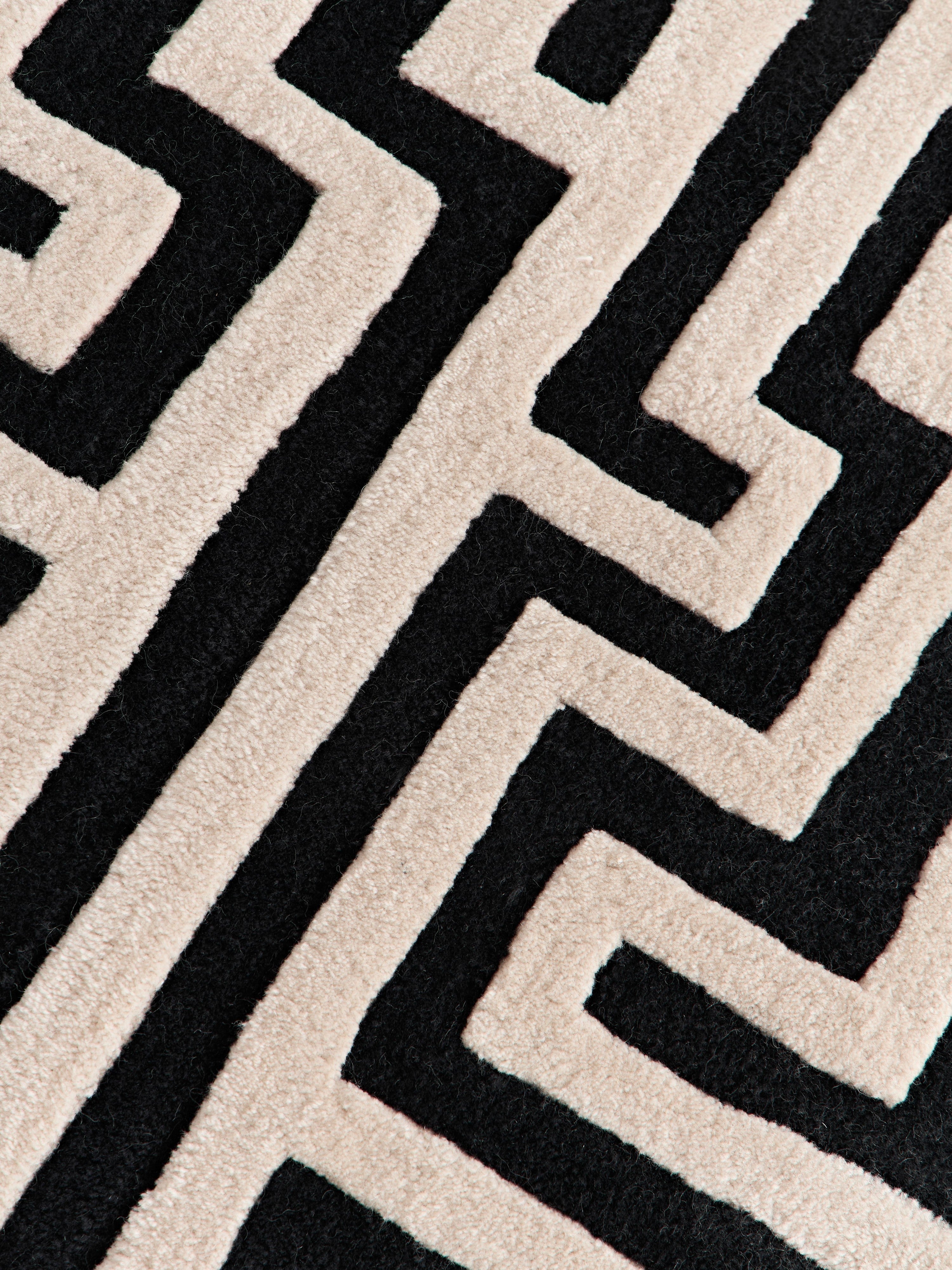 Monty High-Low Wool Rug, Hand-Tufted