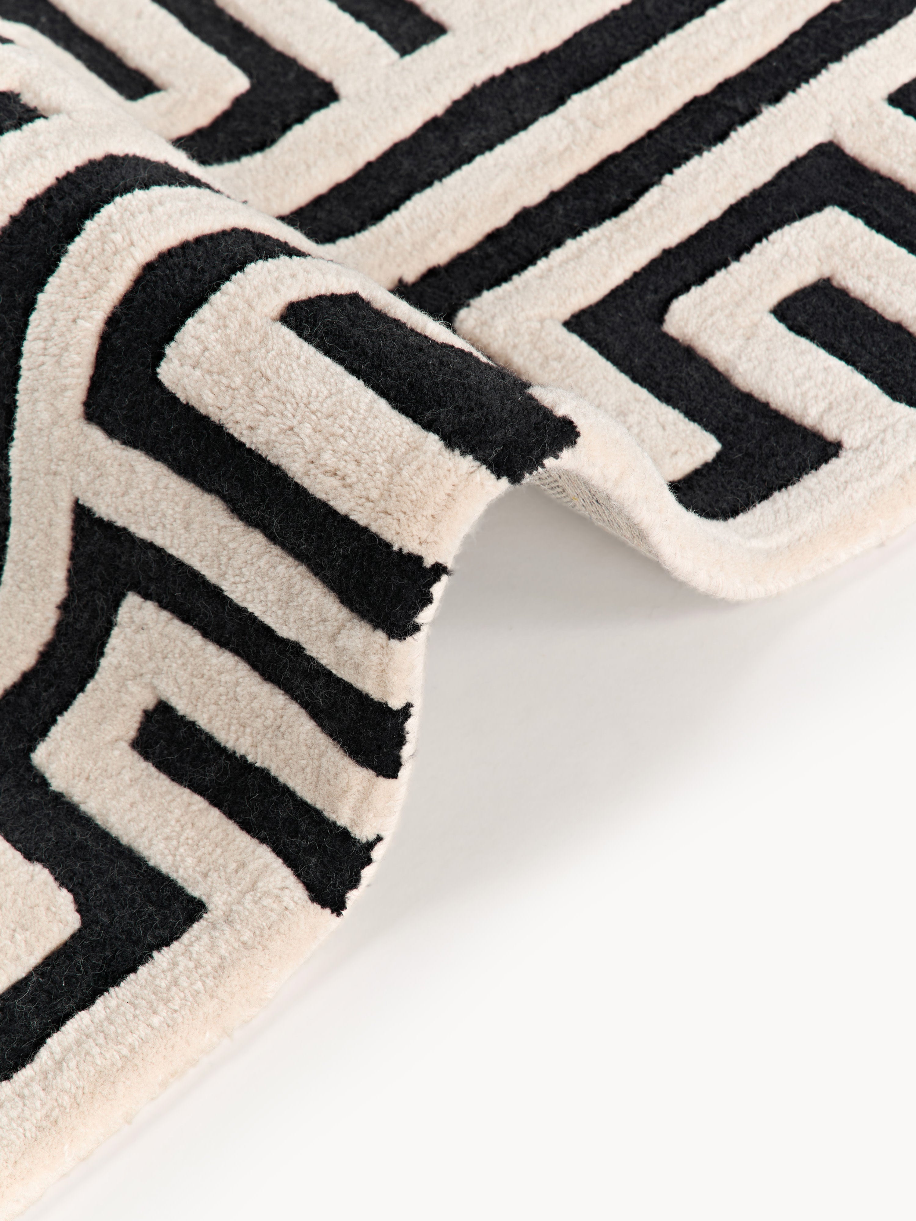 Monty High-Low Wool Rug, Hand-Tufted