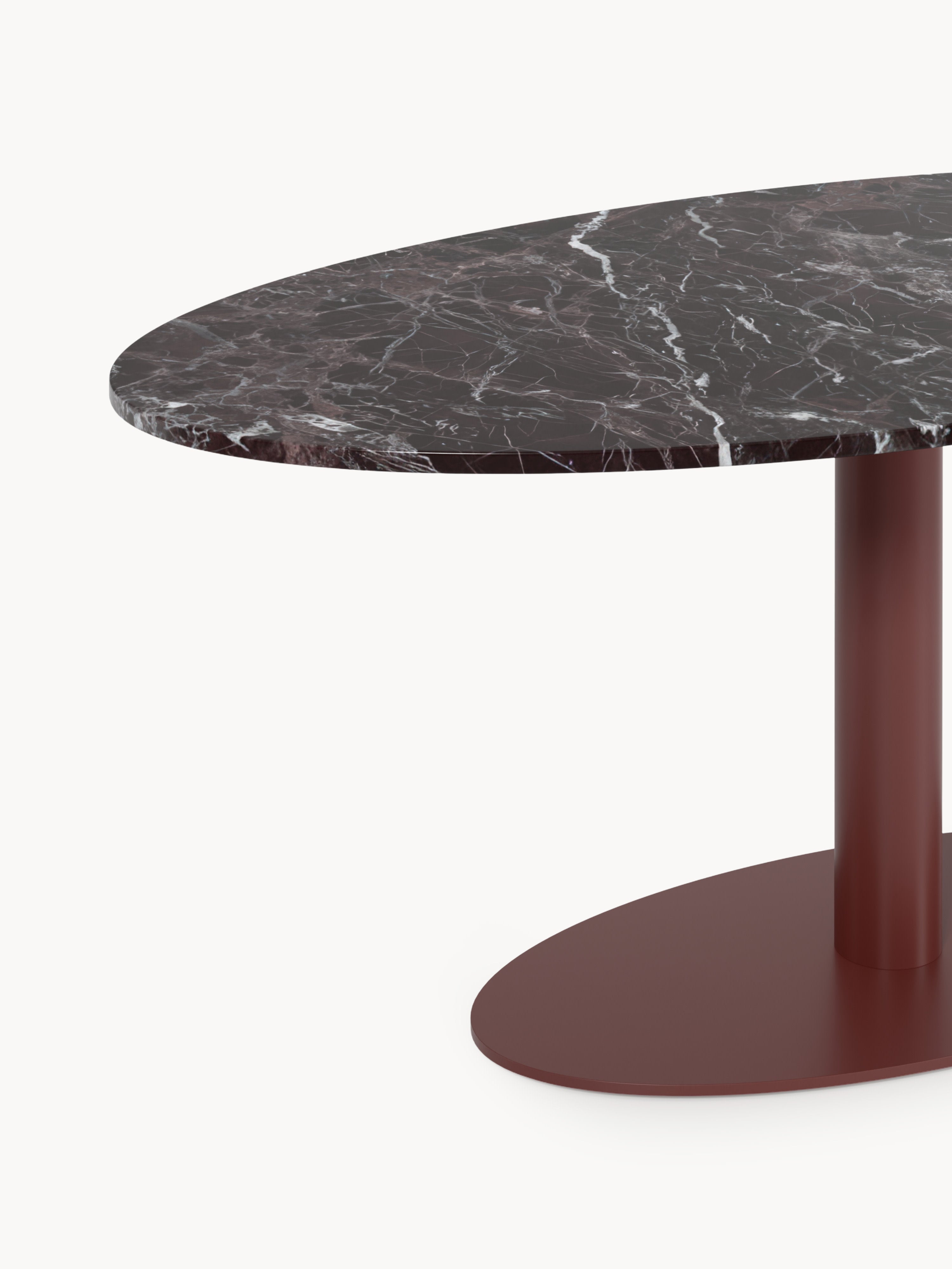 Miley Oval Marble Dining Table, 180 x 90 cm