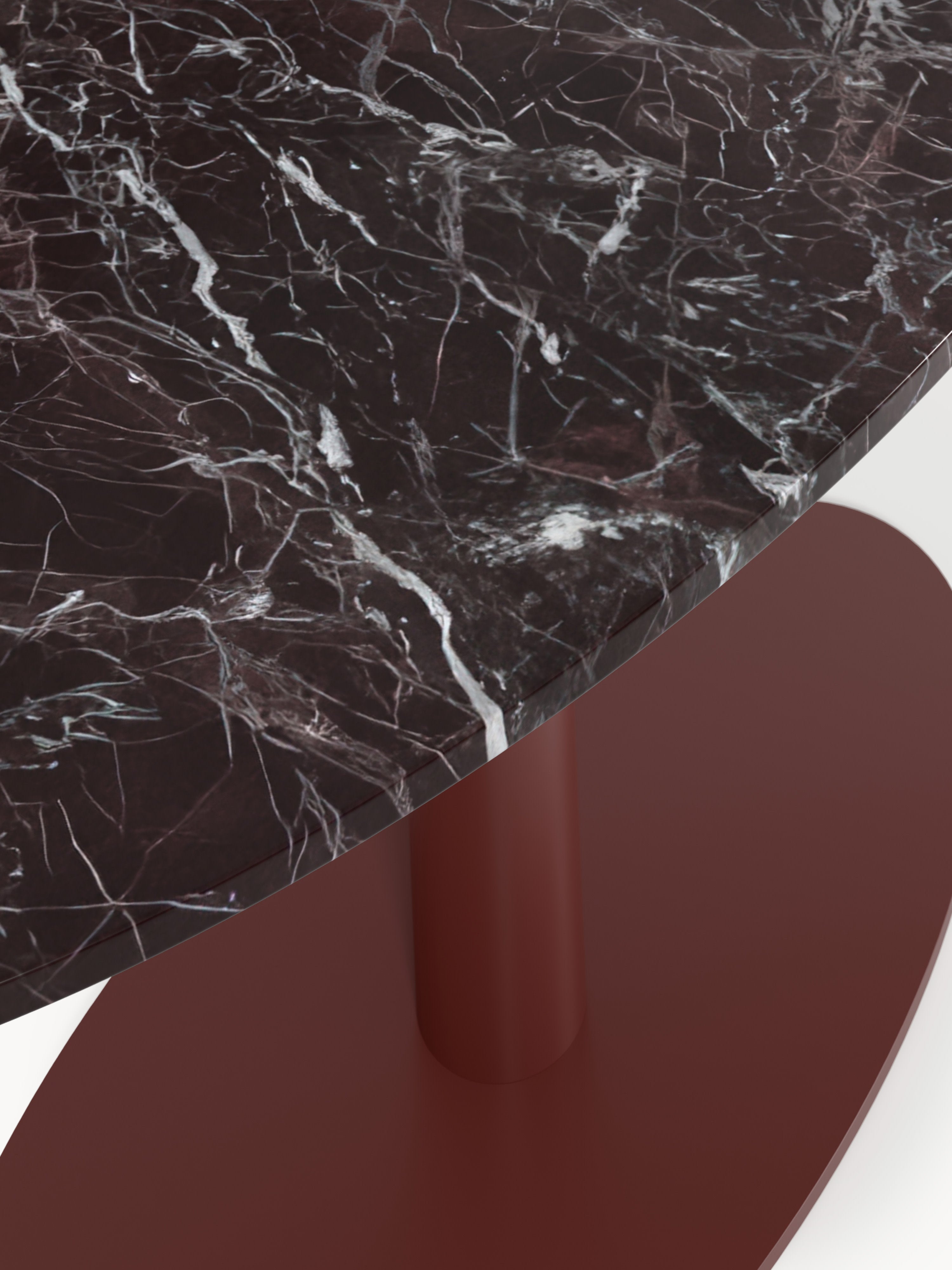 Miley Oval Marble Dining Table, 180 x 90 cm