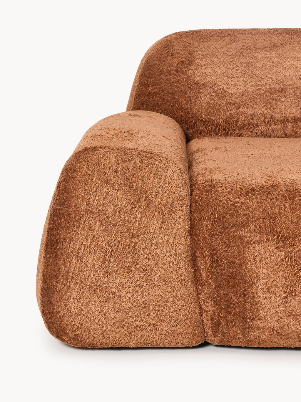 Wolke Modular Teddy Bouclé Corner Sofa (4-seater) with Chaise End