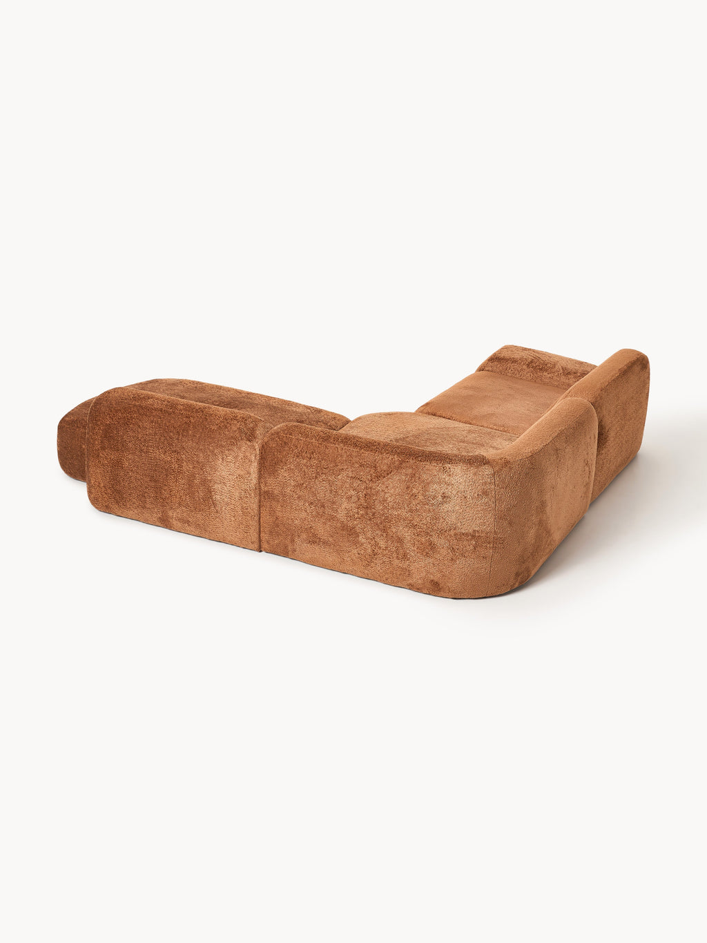 Wolke Modular Teddy Bouclé Corner Sofa (4-seater) with Chaise End