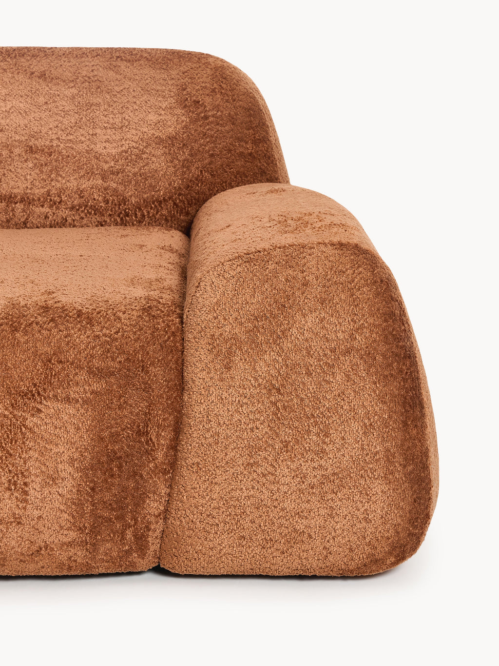 Wolke Modular Teddy Bouclé Corner Sofa (4-seater) with Chaise End