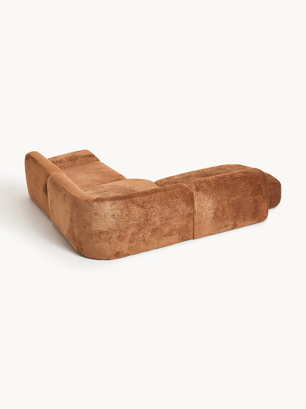 Wolke Modular Teddy Bouclé Corner Sofa (4-seater) with Chaise End