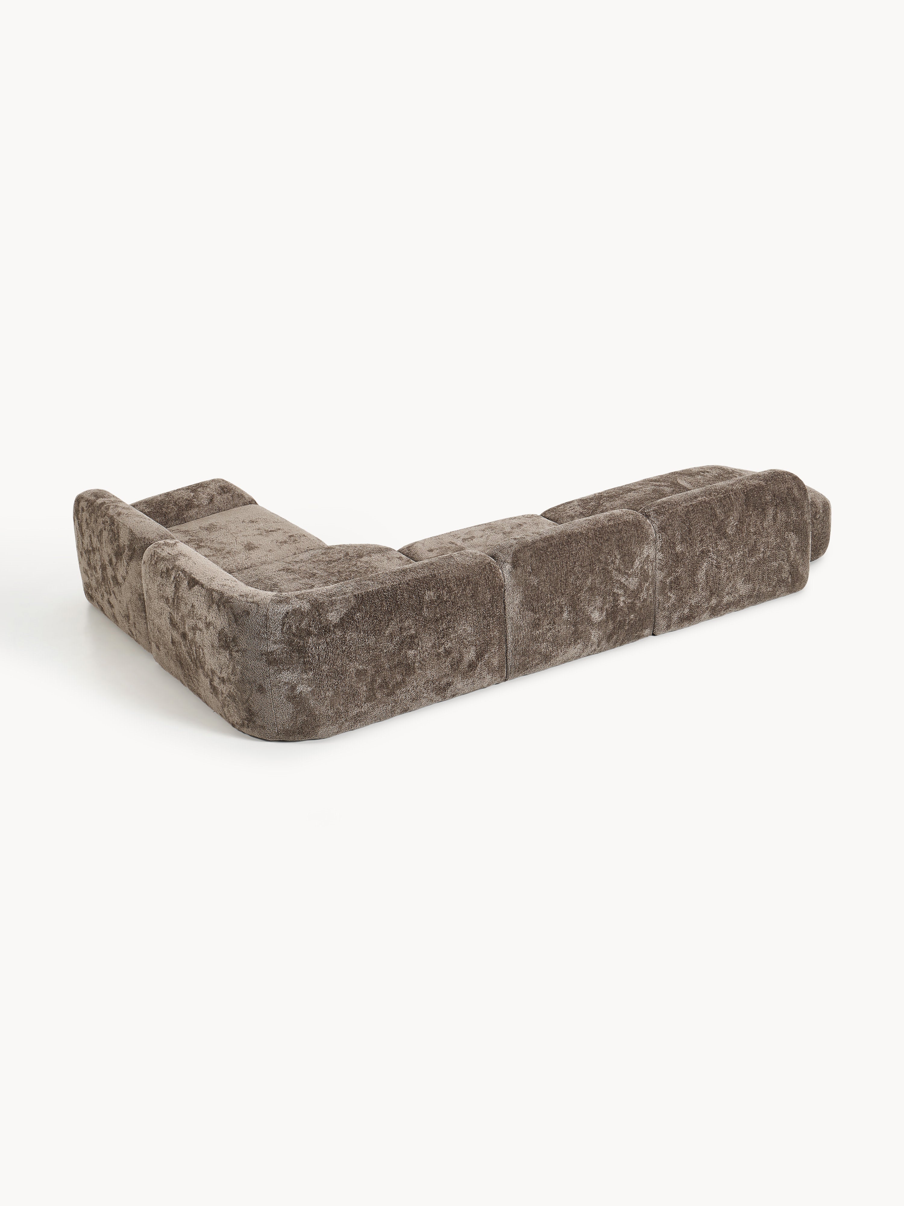 Wolke XL Modular Teddy Bouclé Corner Sofa with Chaise End